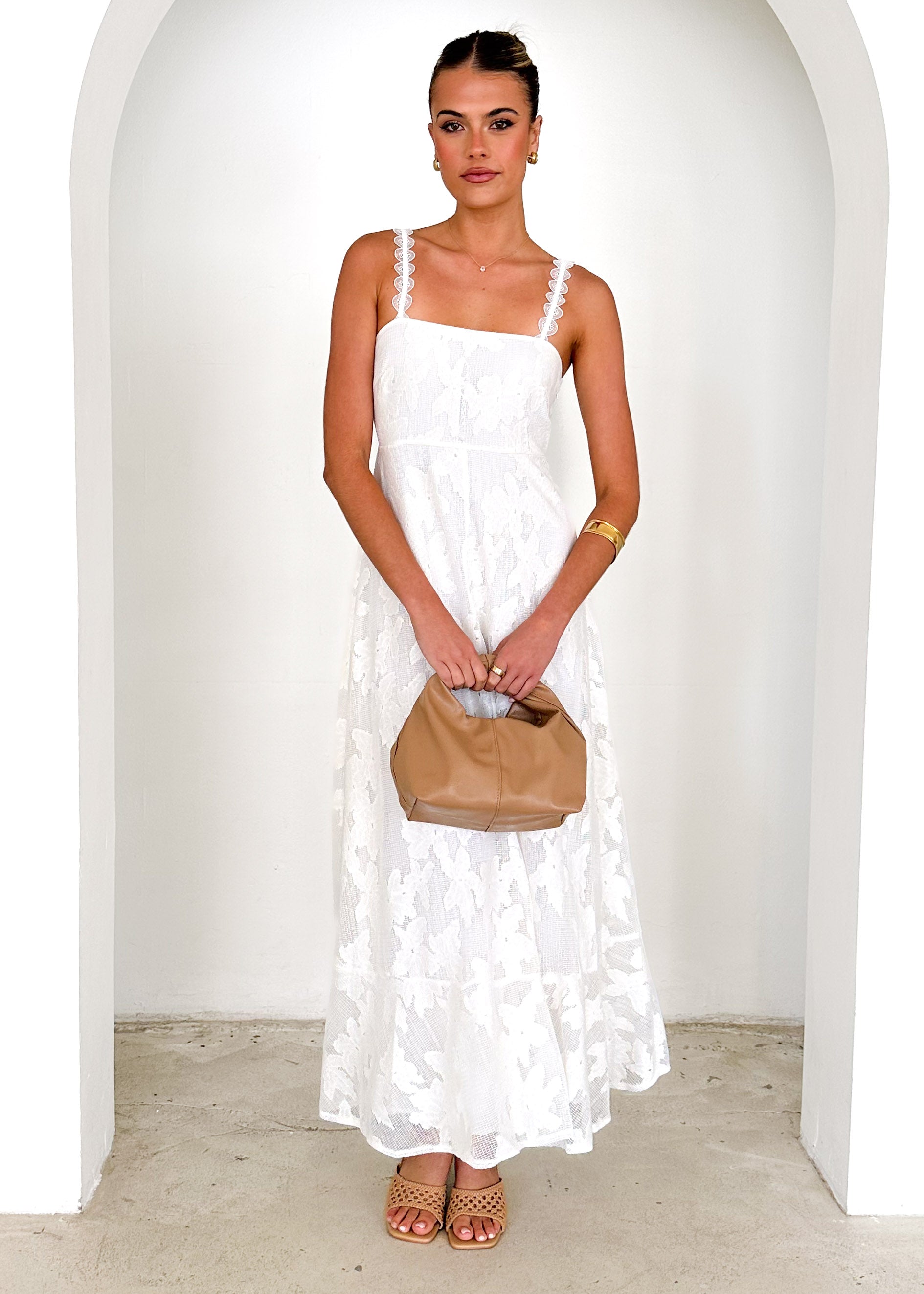 Tarnay Maxi Dress - White Lace