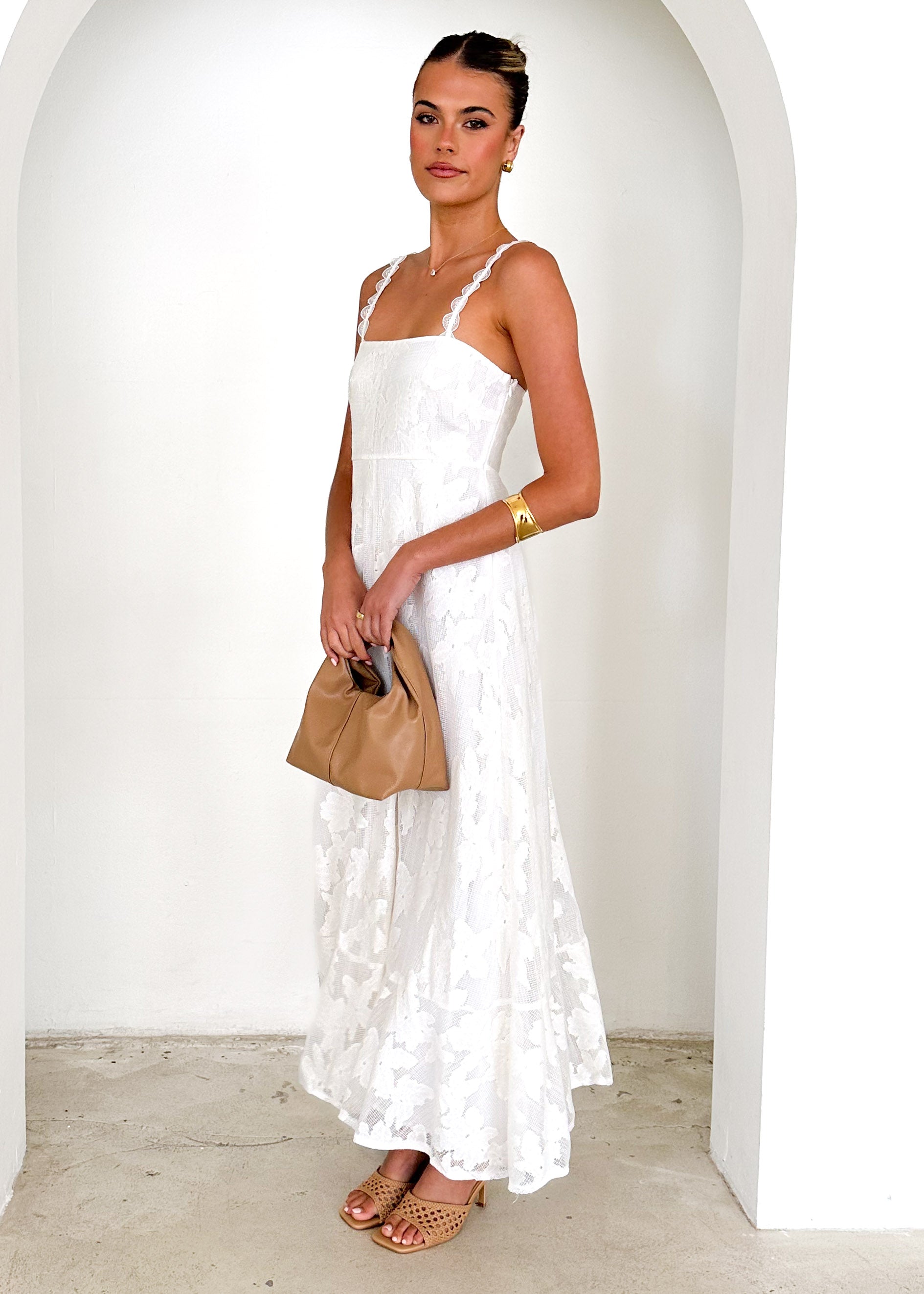 Tarnay Maxi Dress - White Lace