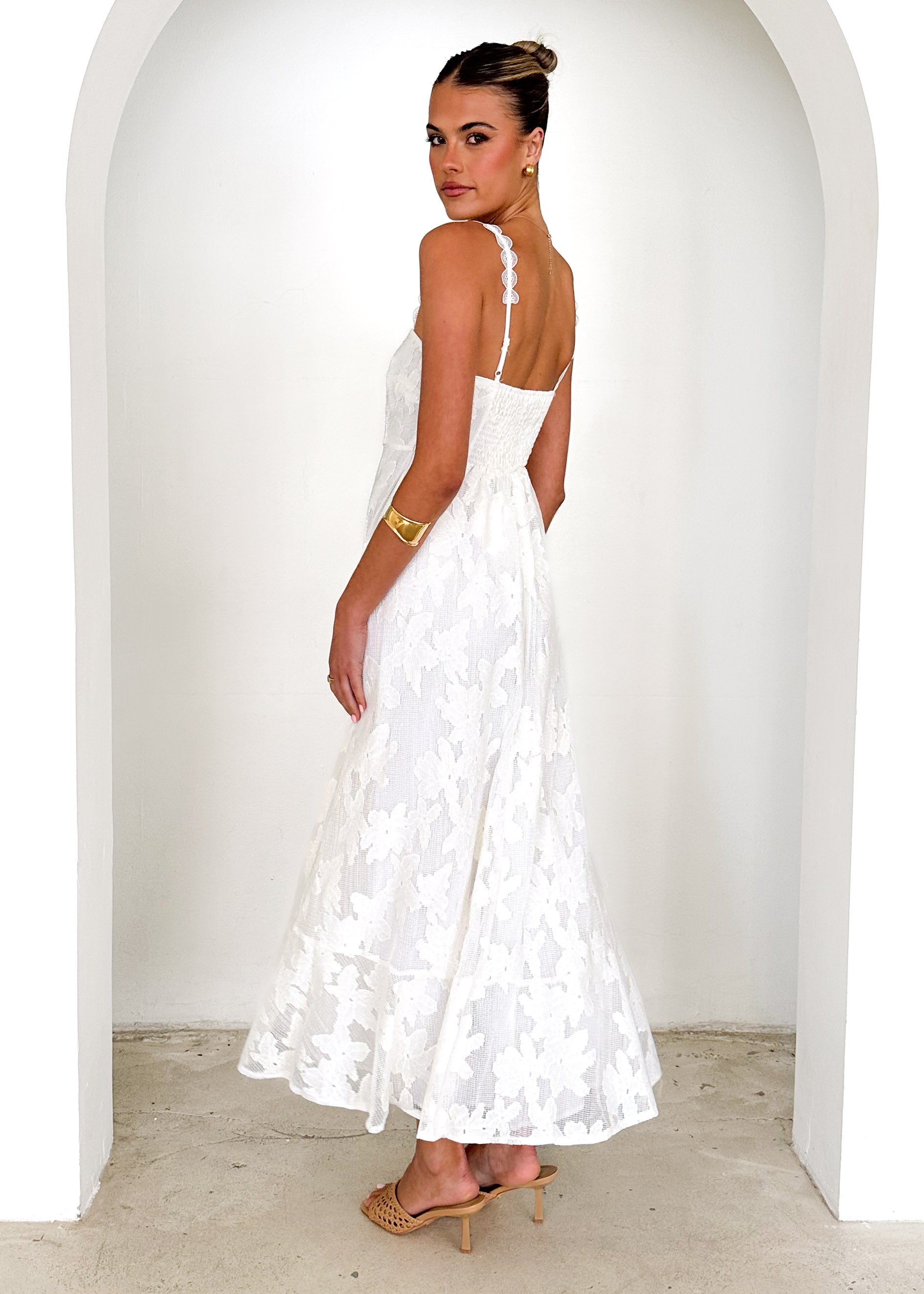 Tarnay Maxi Dress - White Lace