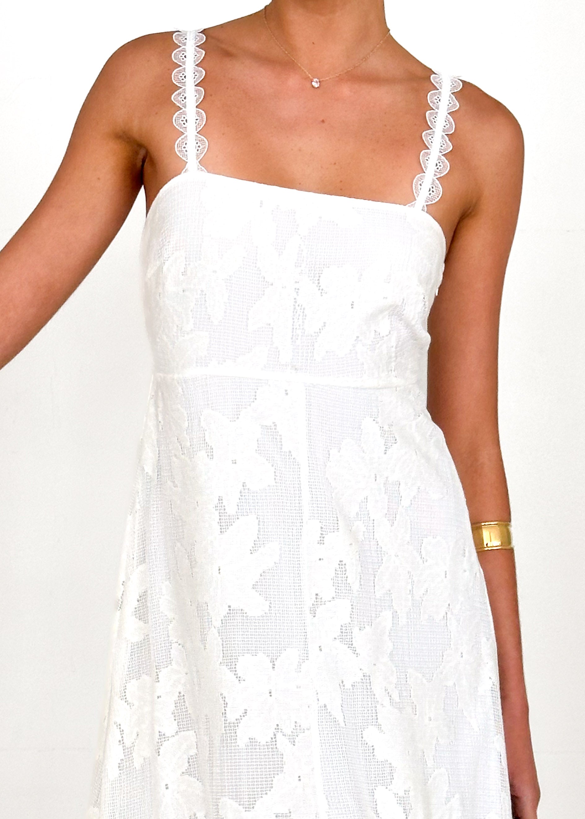 Tarnay Maxi Dress - White Lace