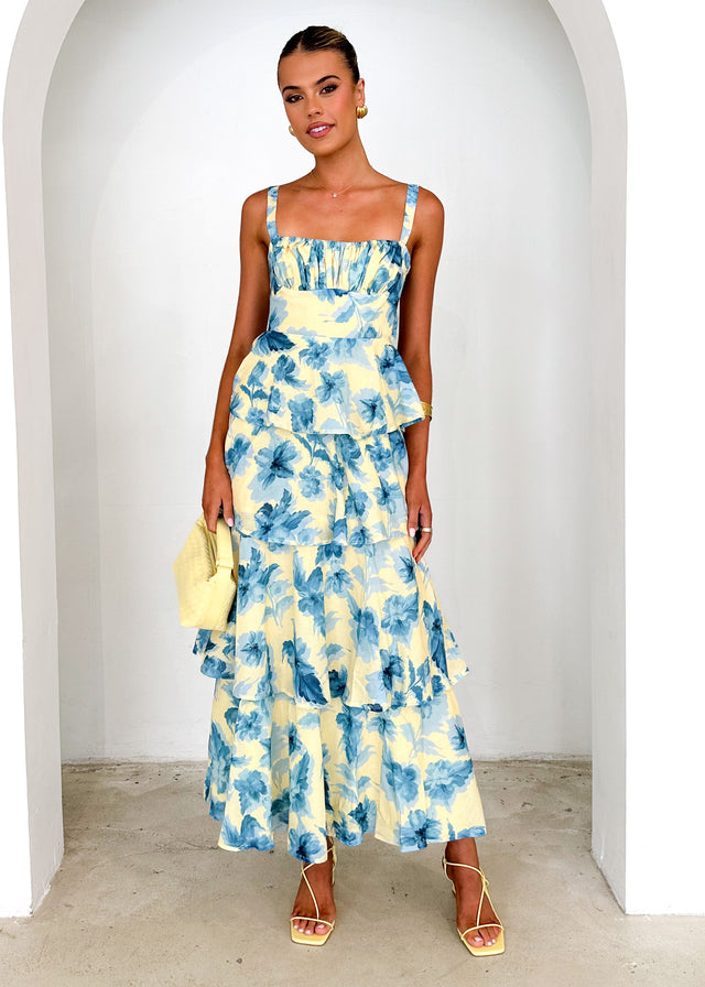 Renee Maxi Dress - Lemon Flowers