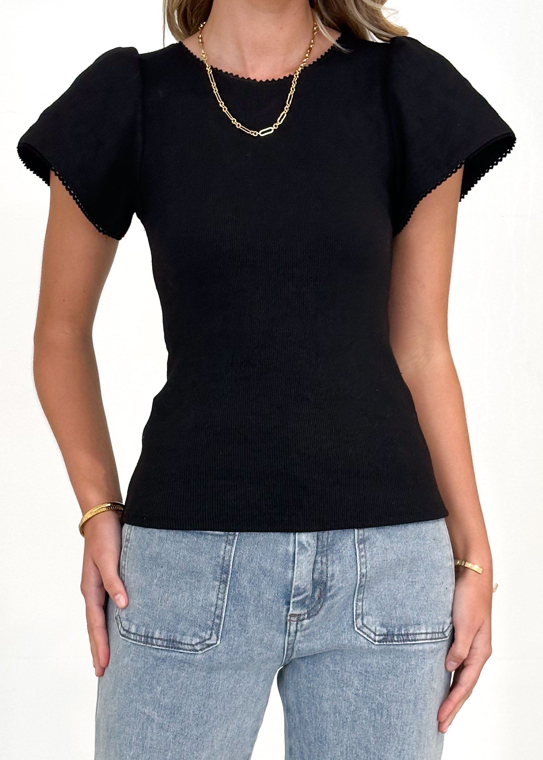 Elario Knit Top - Black