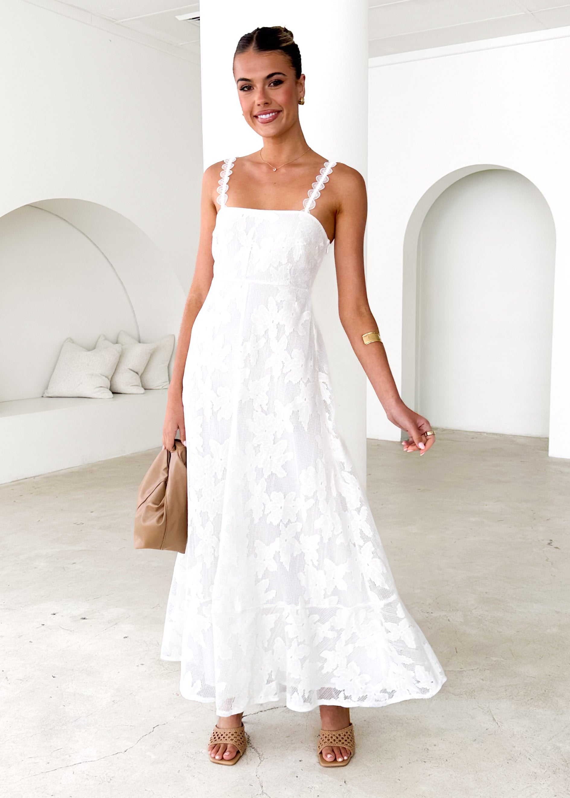 Tarnay Maxi Dress - White Lace