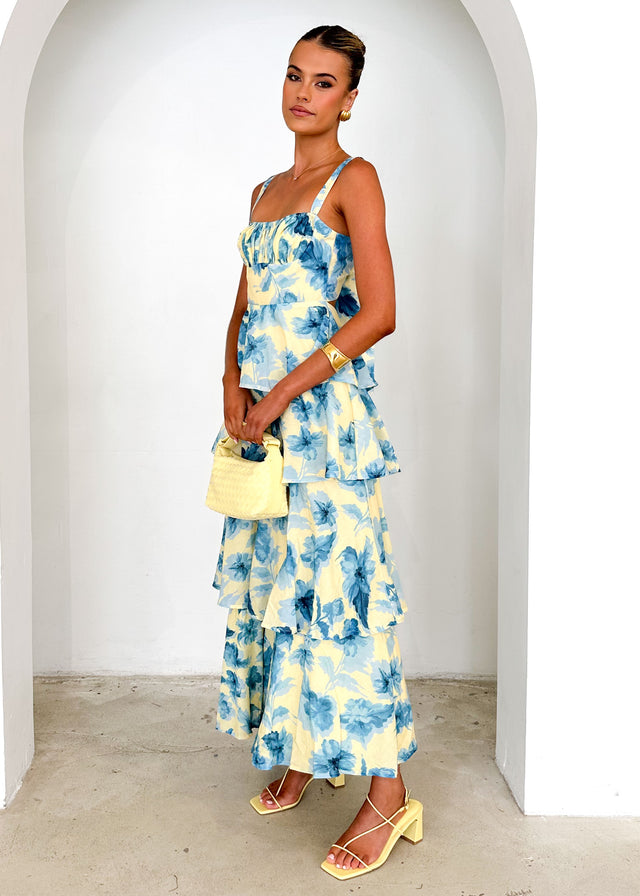 Renee Maxi Dress - Lemon Flowers