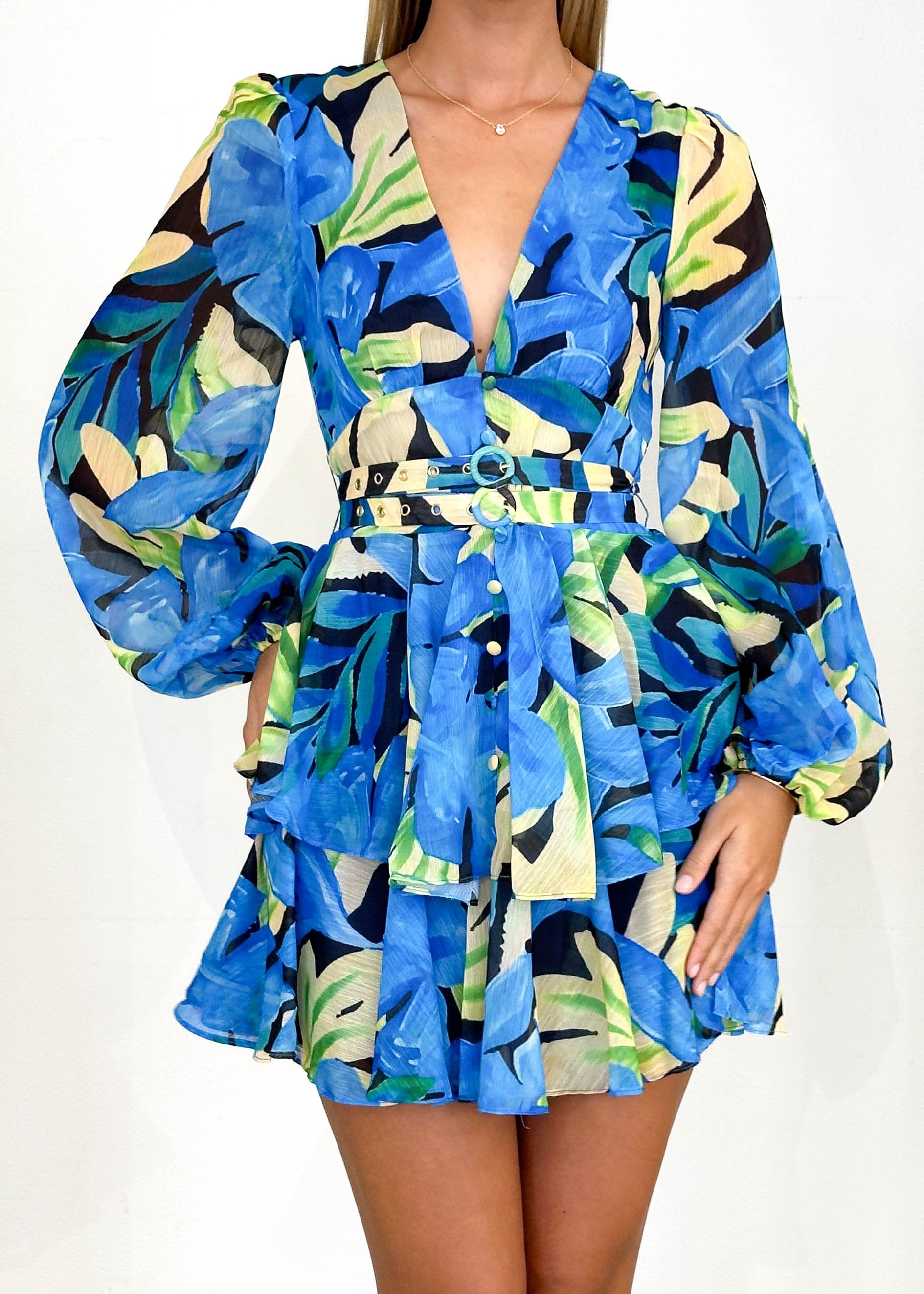 Mcleary Dress - Blue Floral