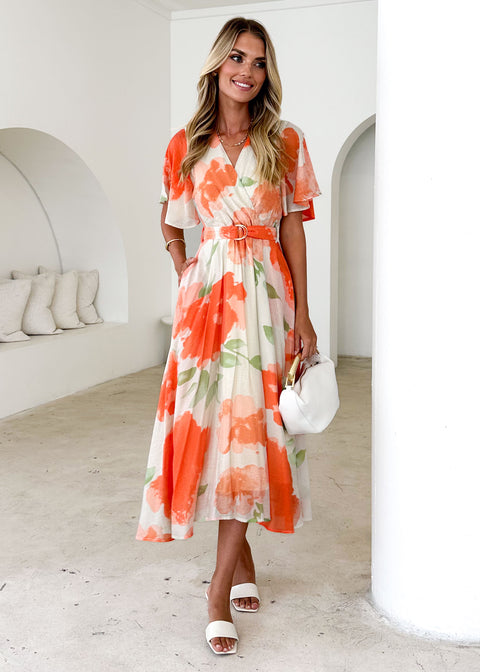 watercolour midi dress Zanzibar Midi Dress