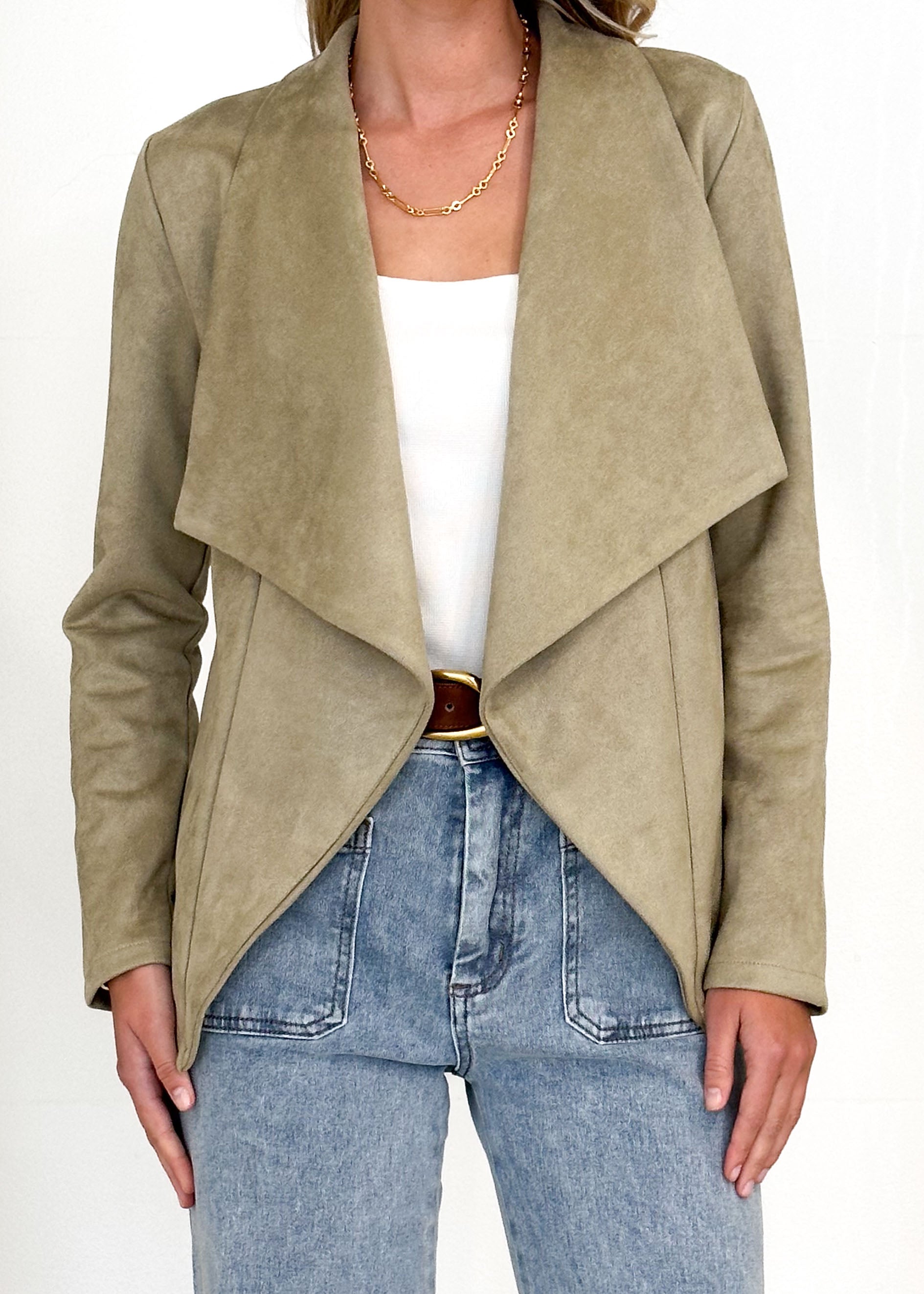 Cendra Suede Jacket - Sage