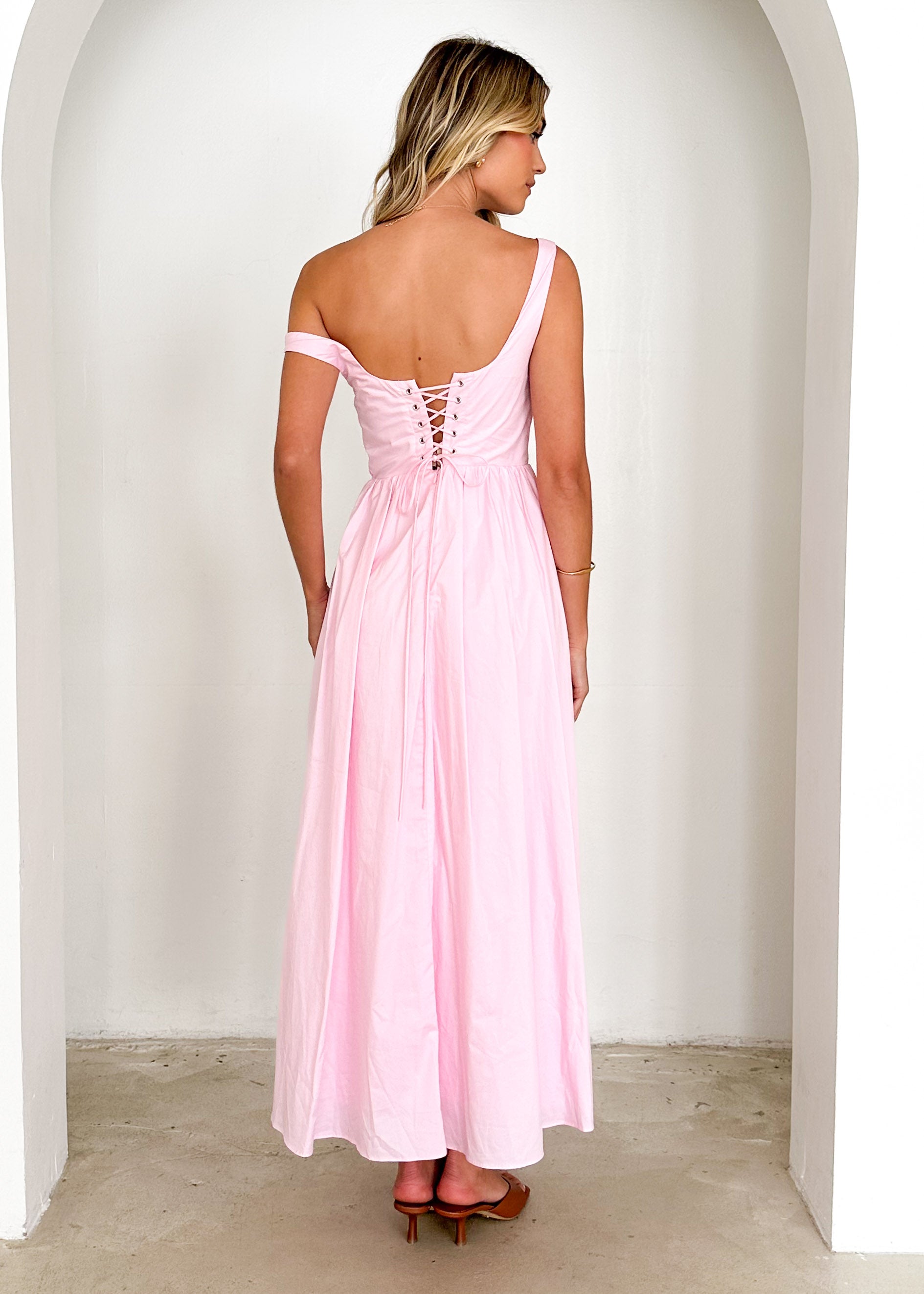 Haven One Shoulder Maxi Dress - Blush