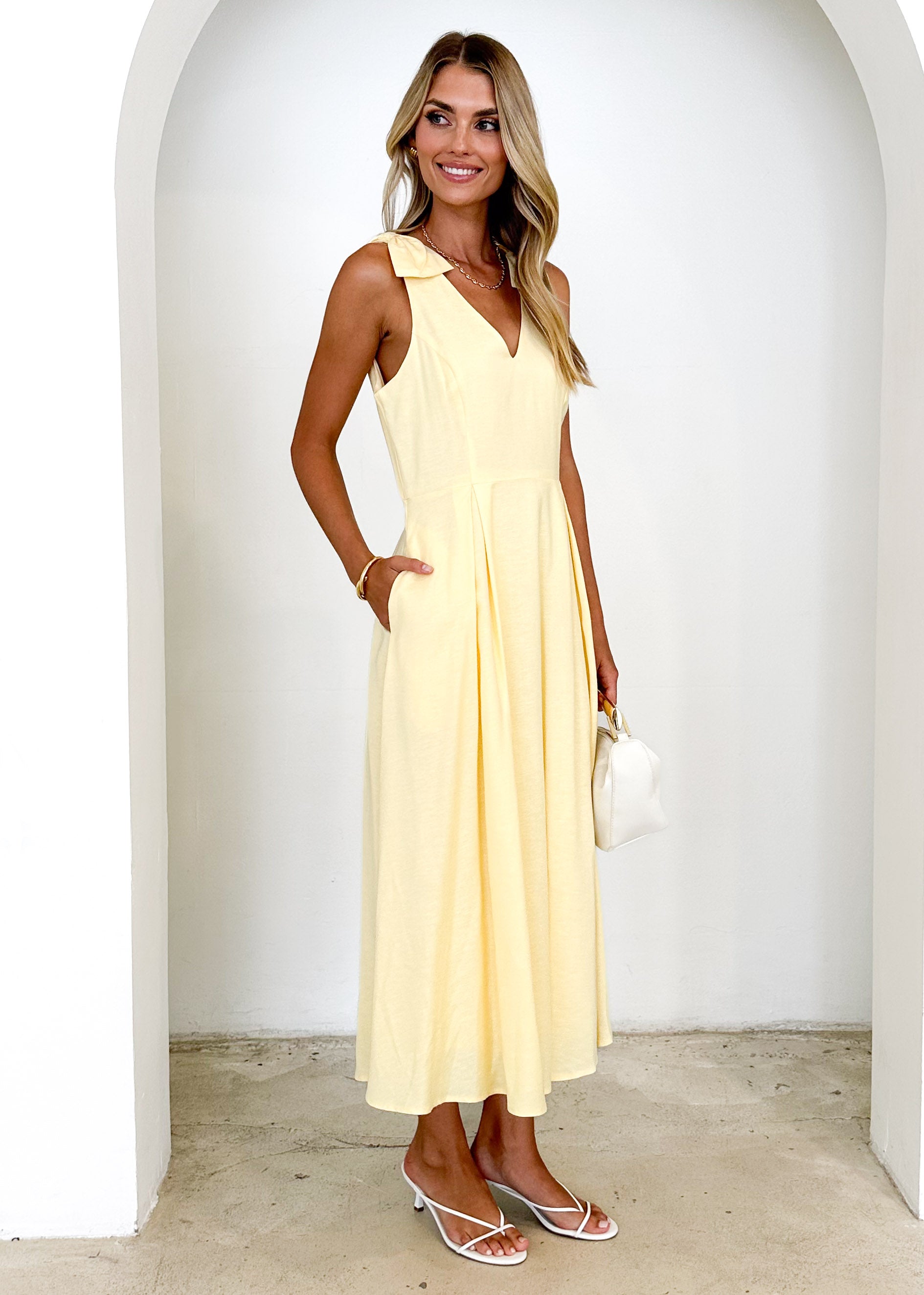 Pacifica Midi Dress - Lemon