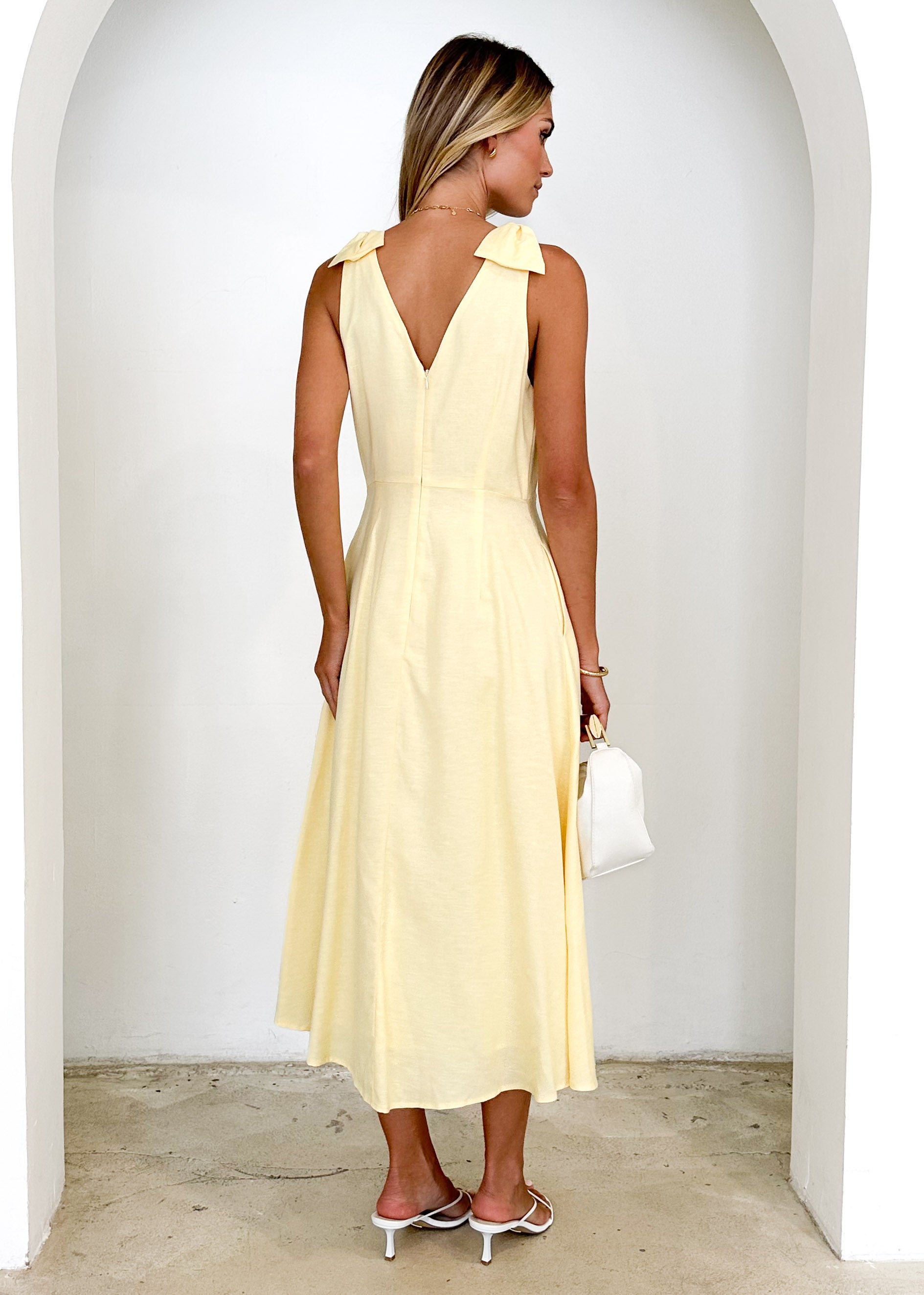 Pacifica Midi Dress - Lemon