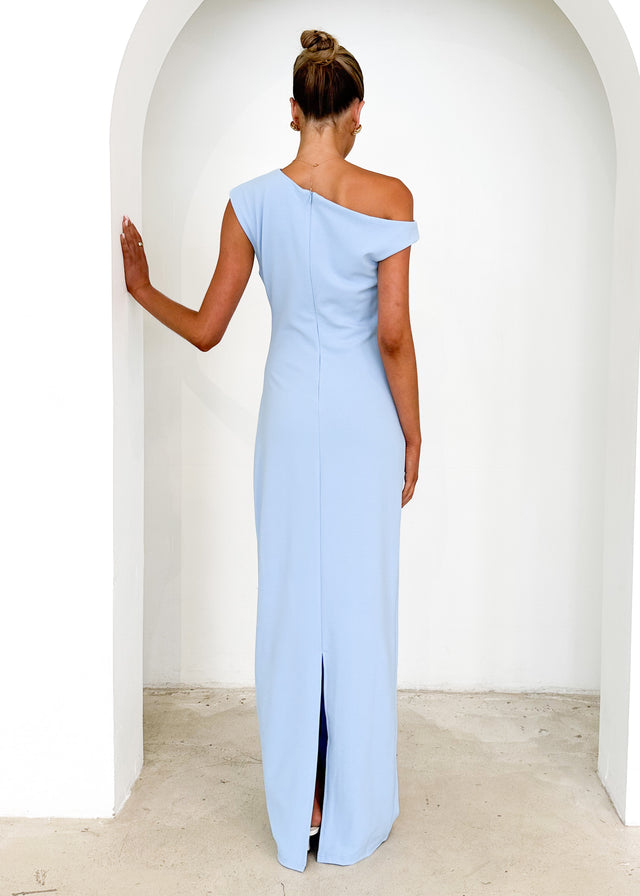 Carmella One Shoulder Maxi Dress - Blue