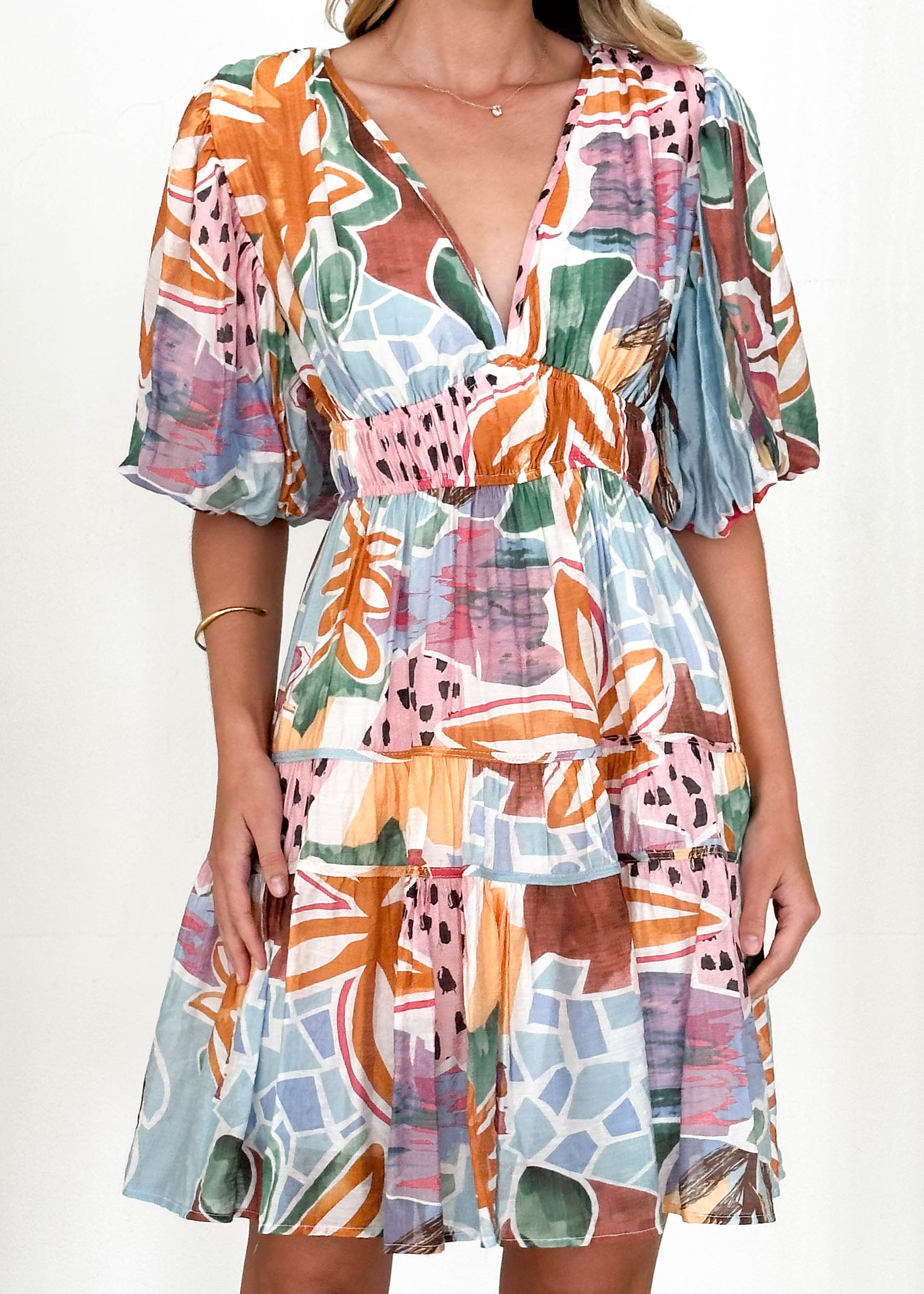 Channing Dress - Tropical Blue