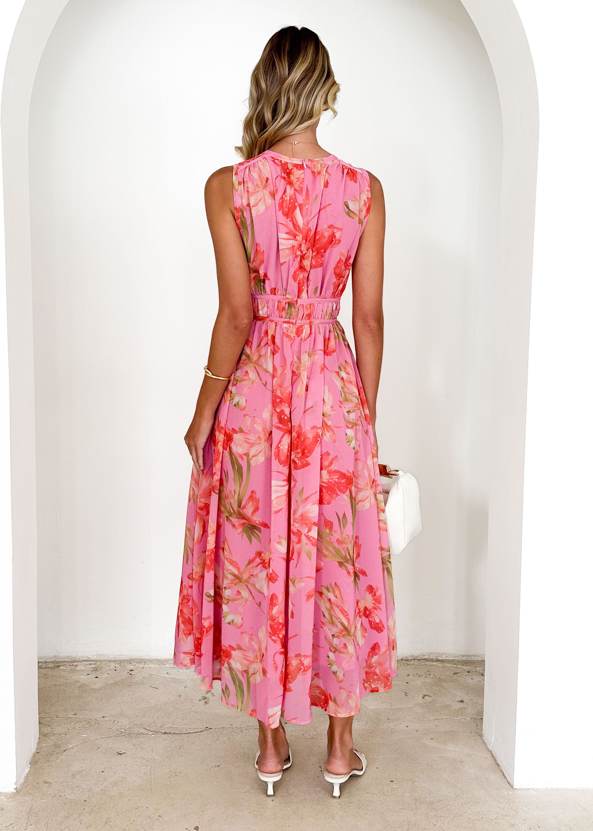 Ramo Midi Dress - Pink Floral