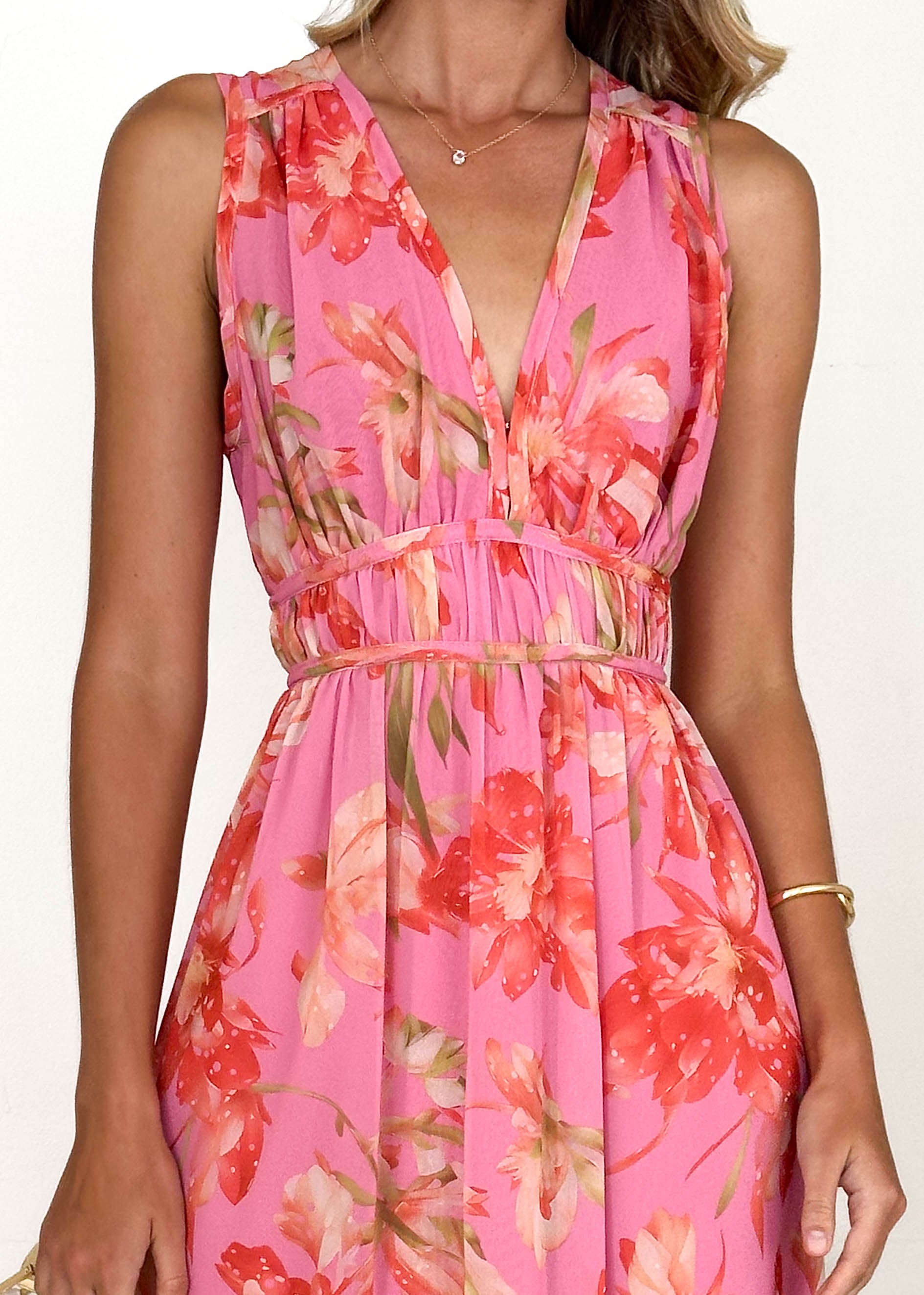 Ramo Midi Dress - Pink Floral