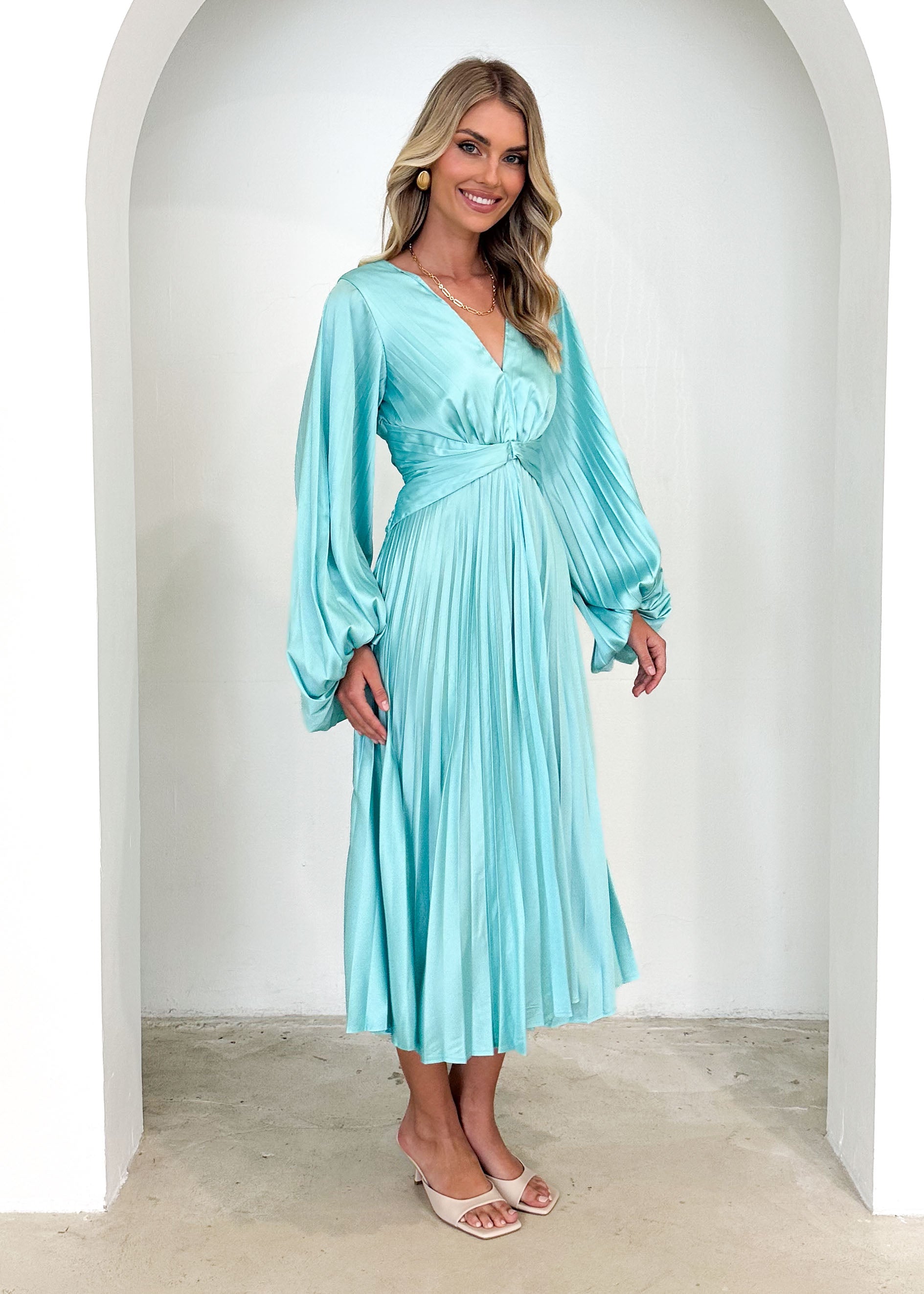 Narina Midi Dress - Aqua