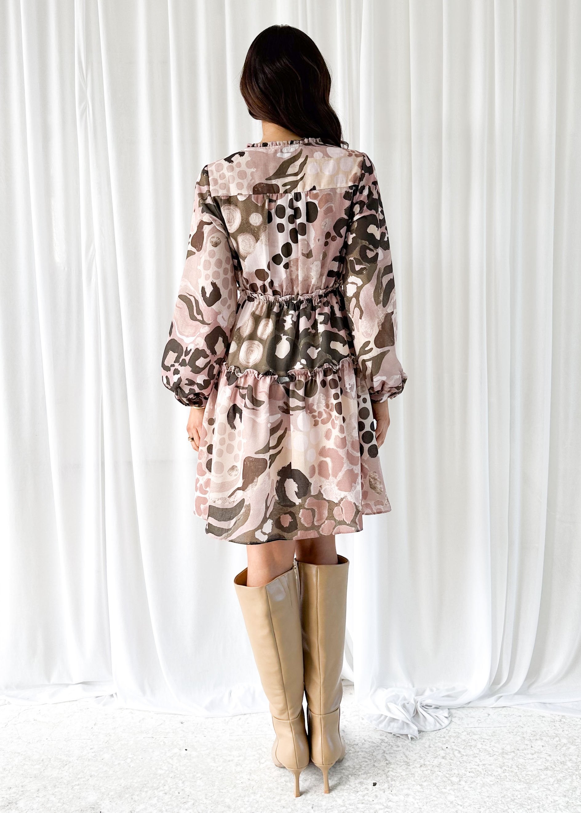 Ballawin Dress - Mocha Animal