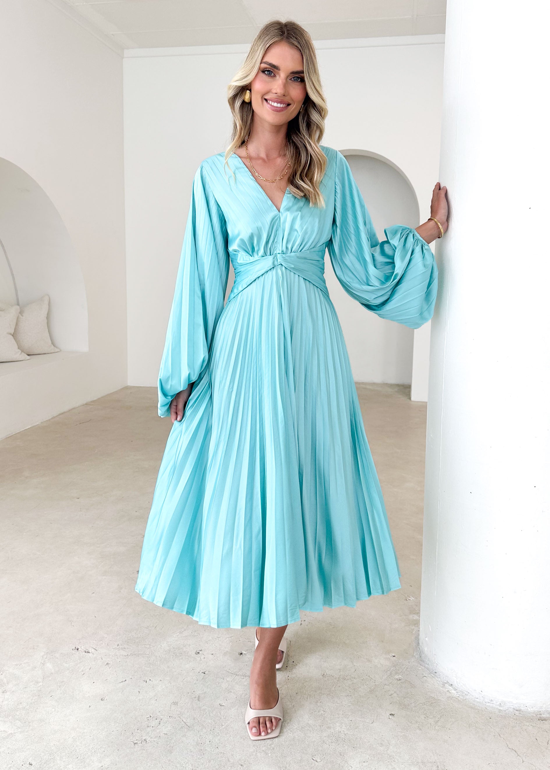 Narina Midi Dress - Aqua