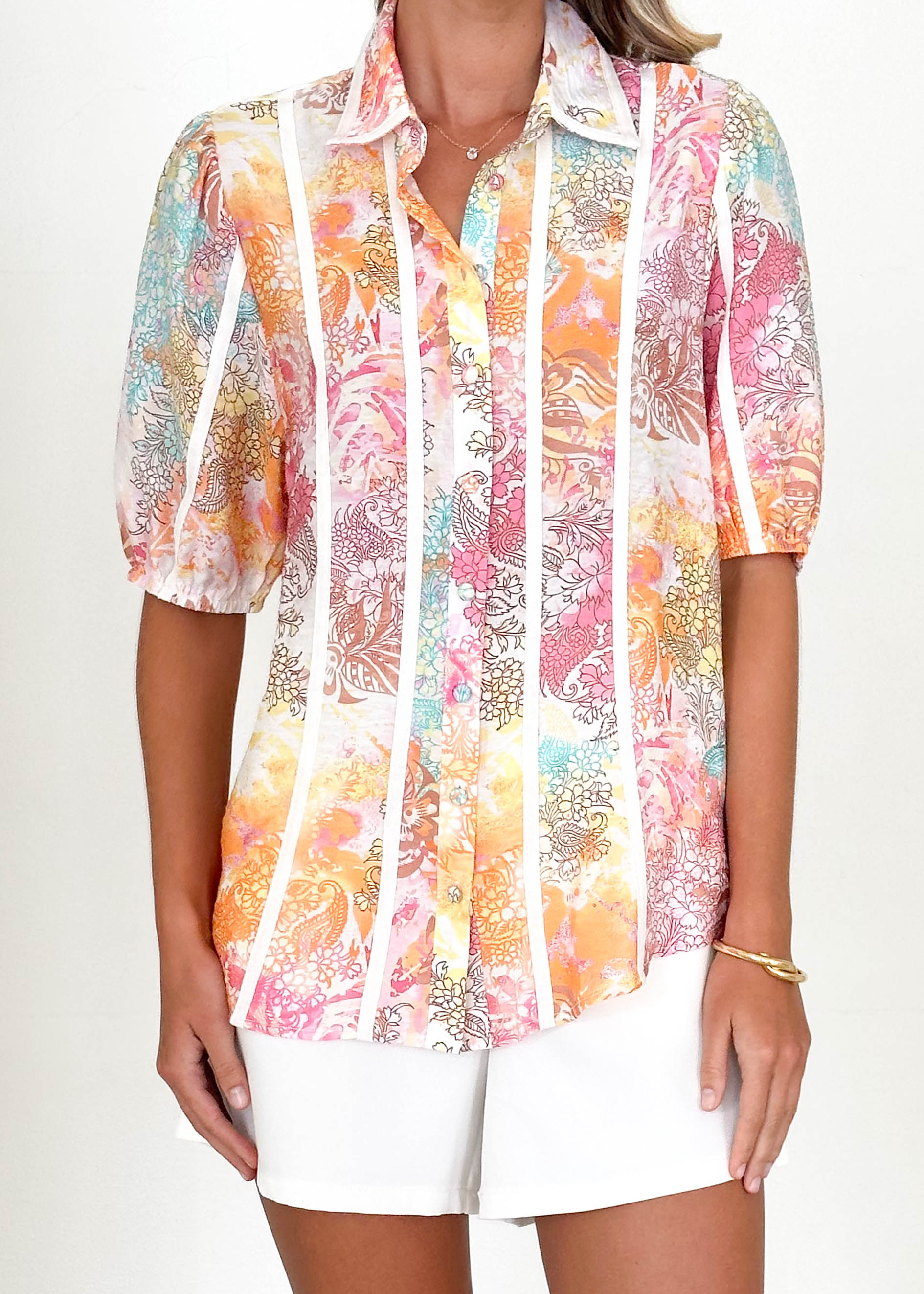 Anna Blouse - Pastel Splash