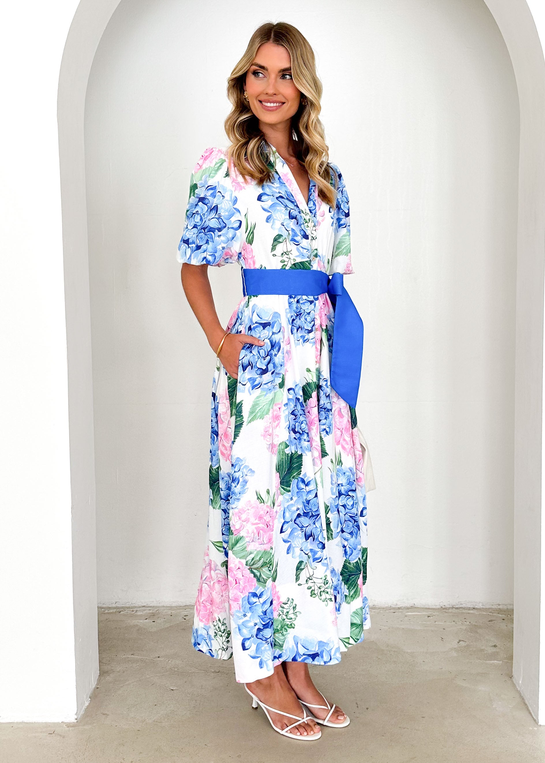 Bianka Maxi Dress - Blue Hydrangea