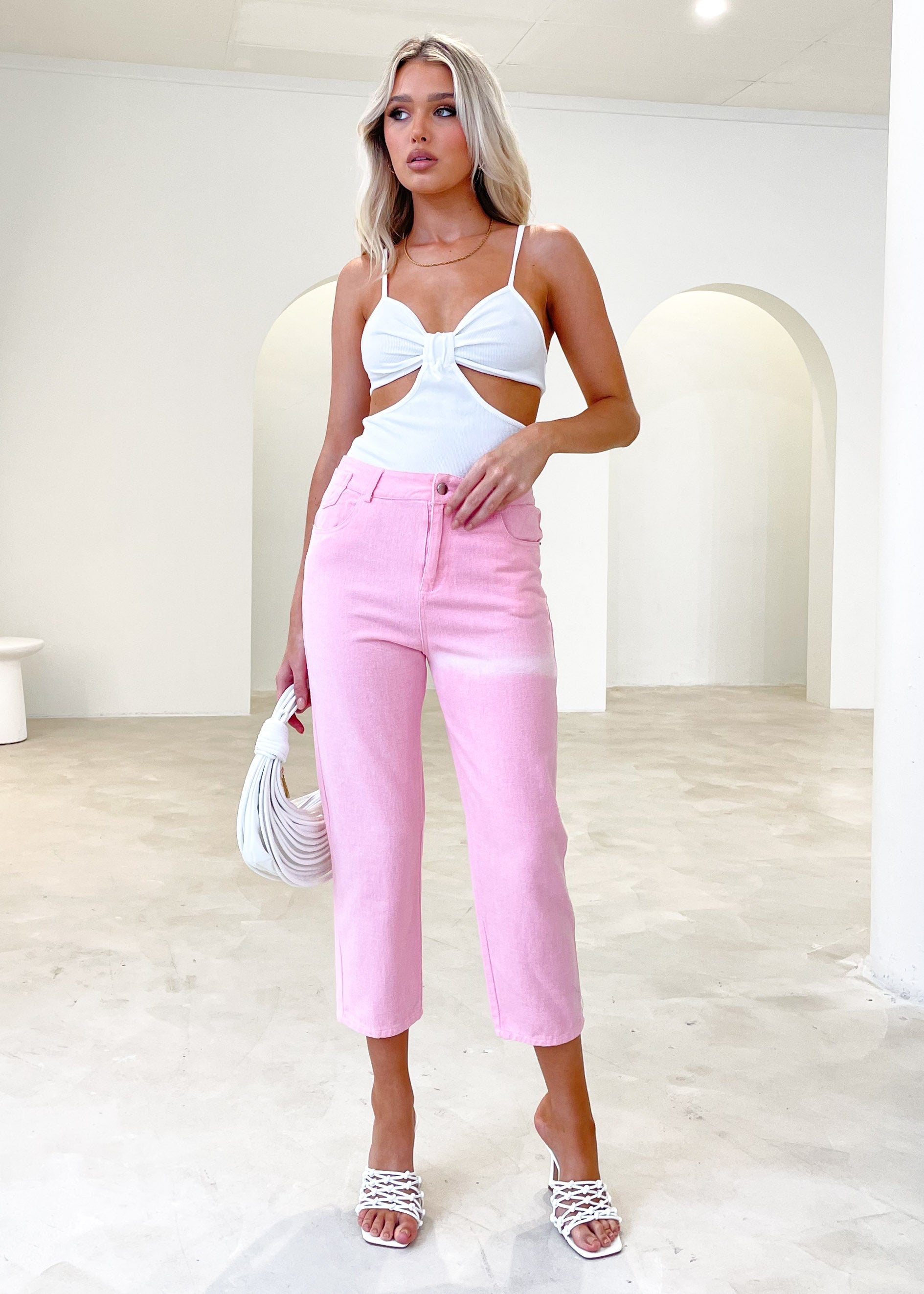 Vivacious Cut Out Knit Top - Off White