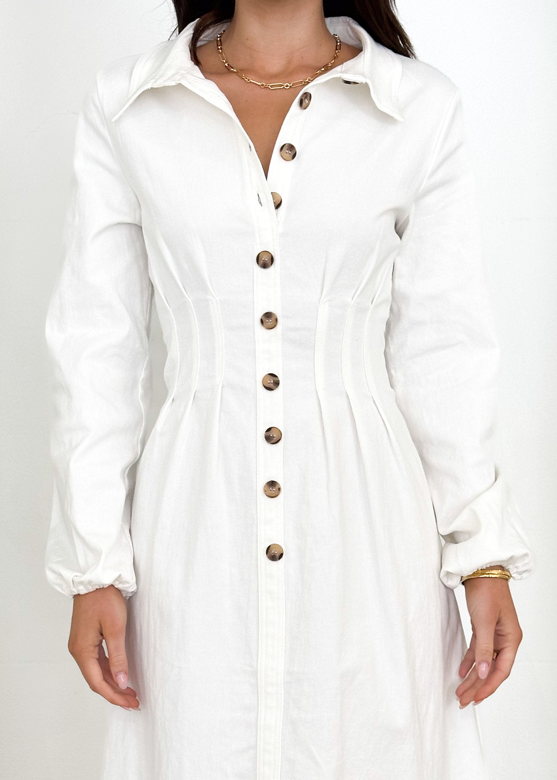 Chrissly Midi Dress - White