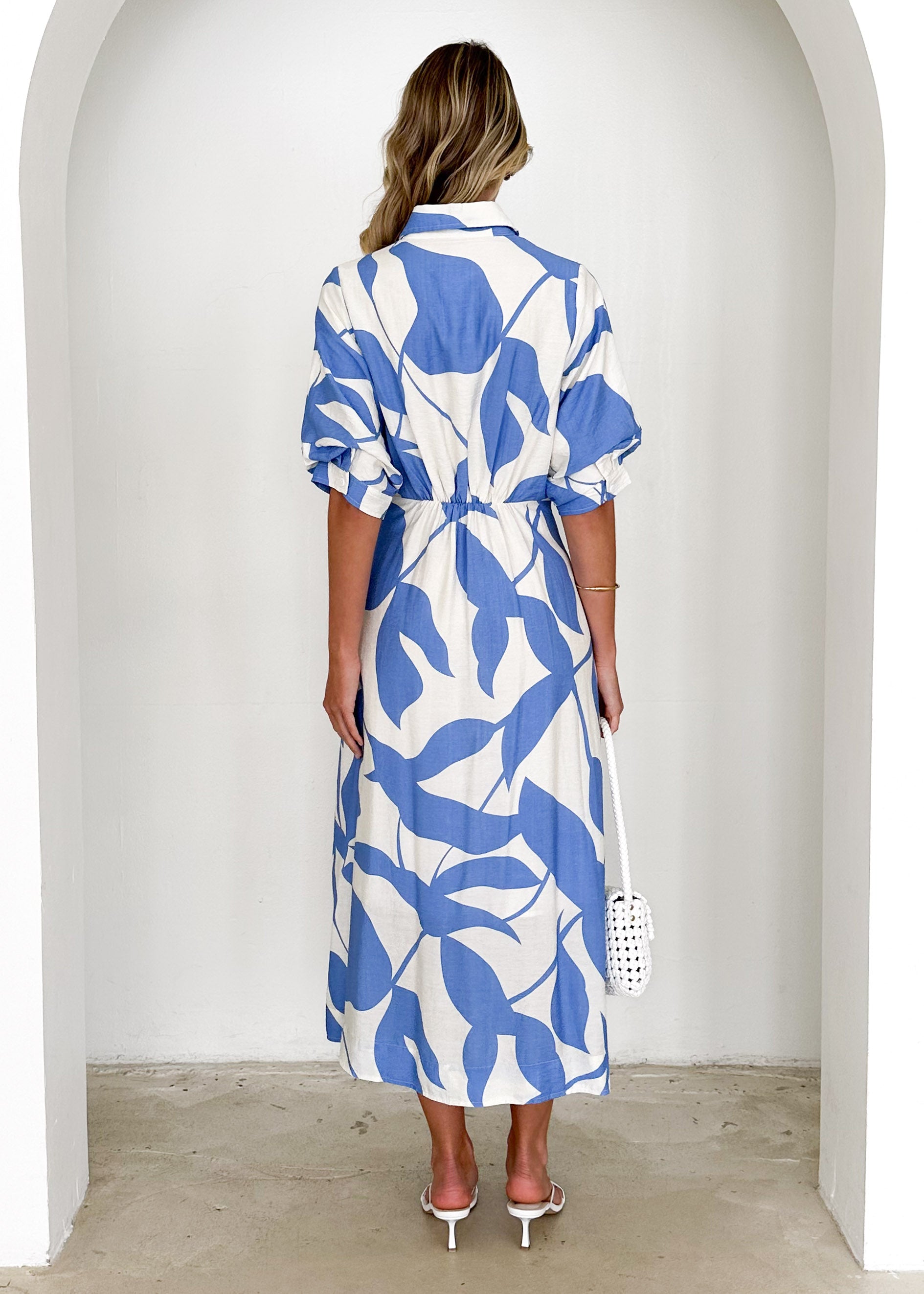 Hampton Midi Dress - Cornflower Blue