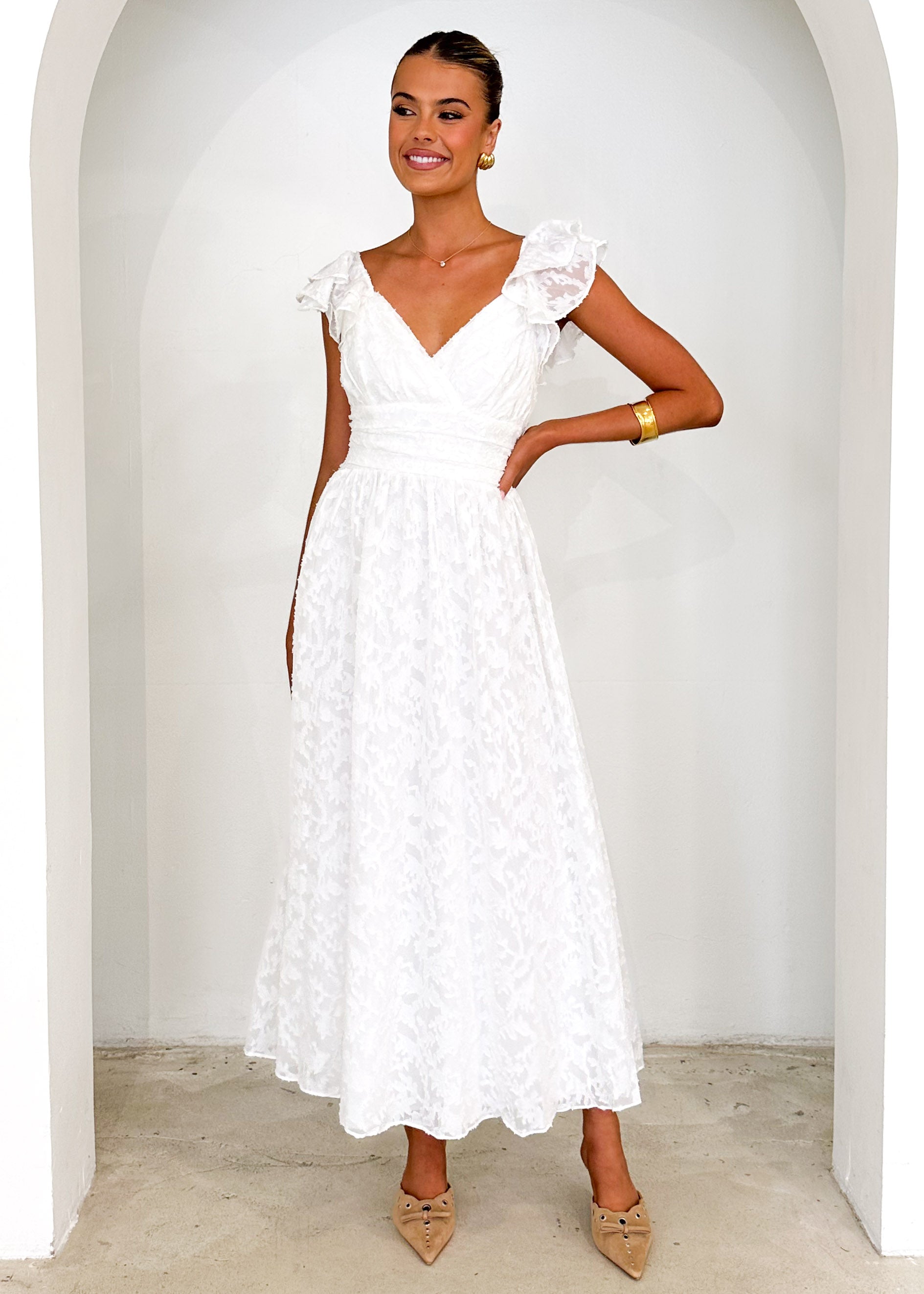 Aries Maxi Dress - Off White