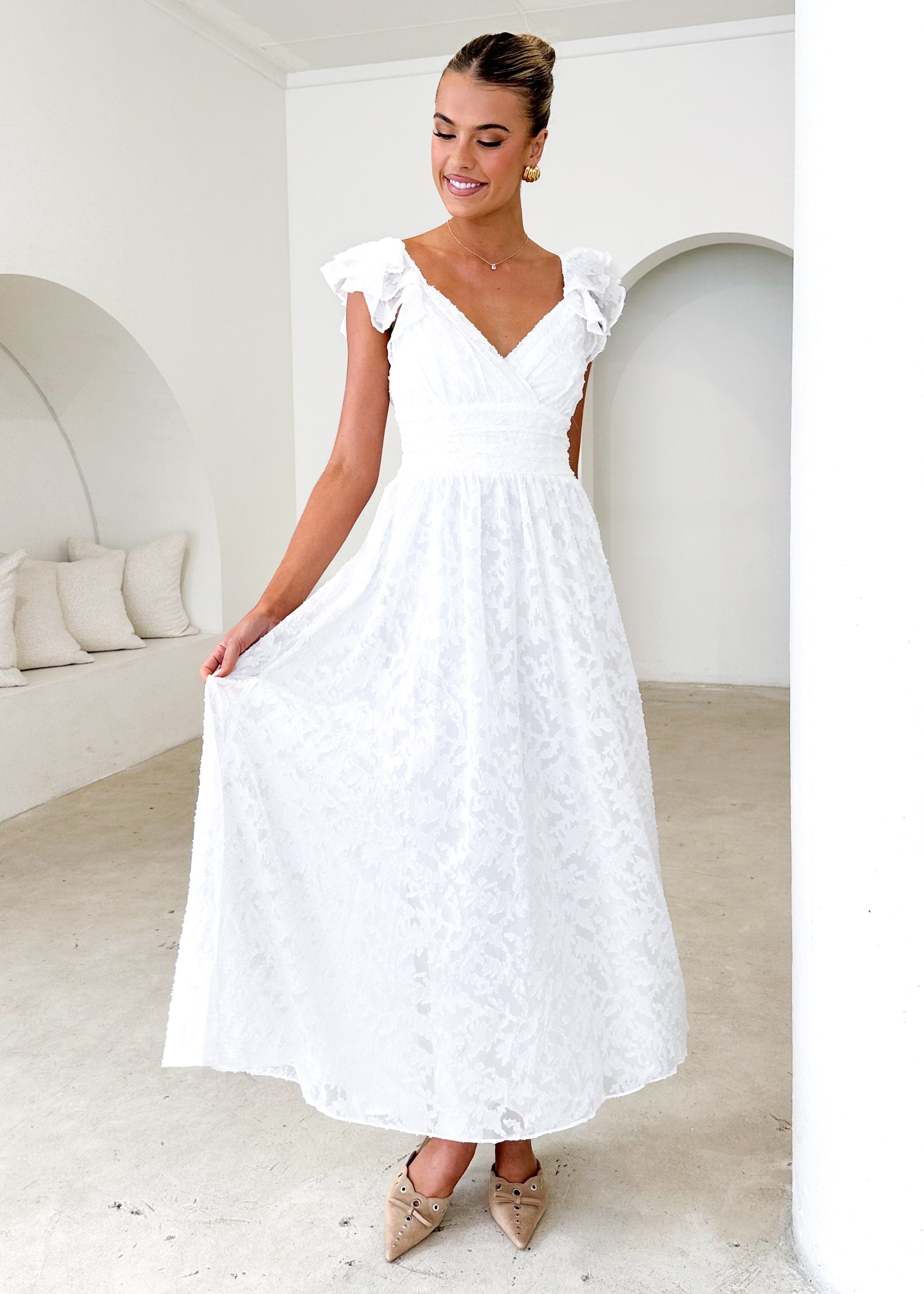 Aries Maxi Dress - Off White