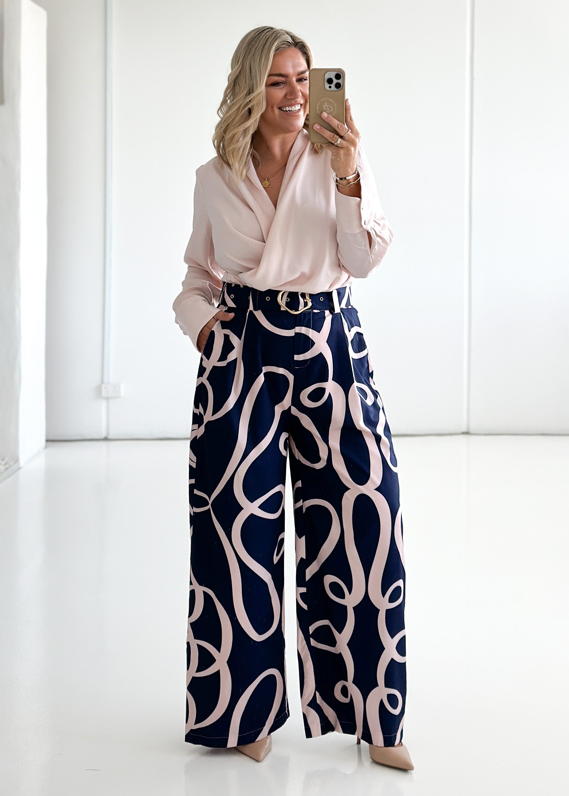 Kaylen Pants - Navy Ribbon