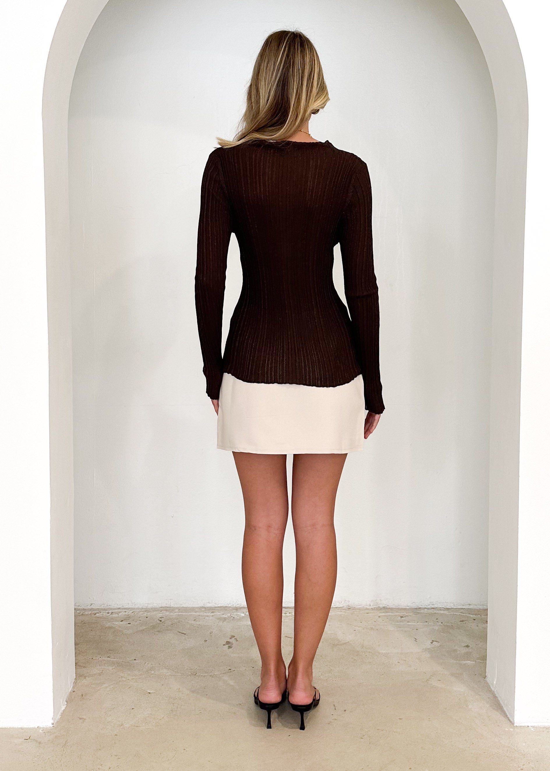 Jessamine Knit Top - Chocolate