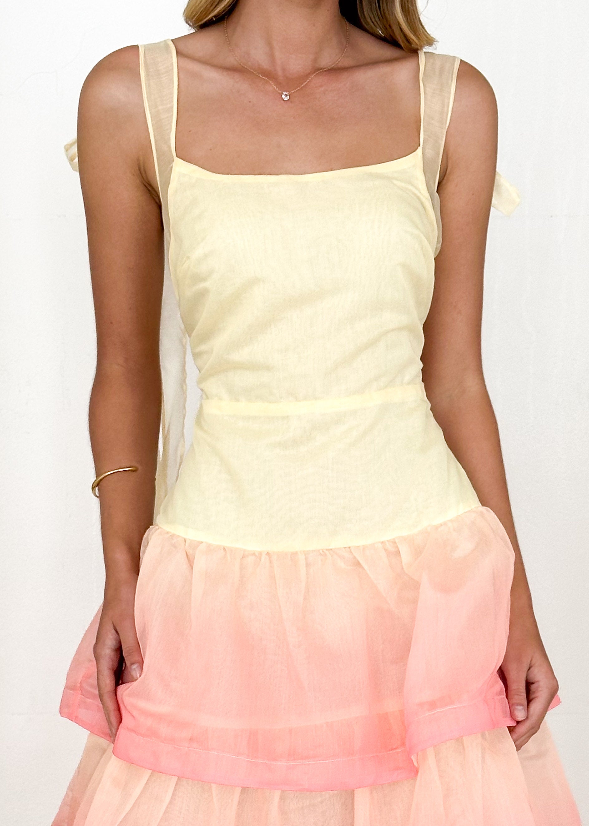 Orlando Maxi Dress - Lemon Ombre