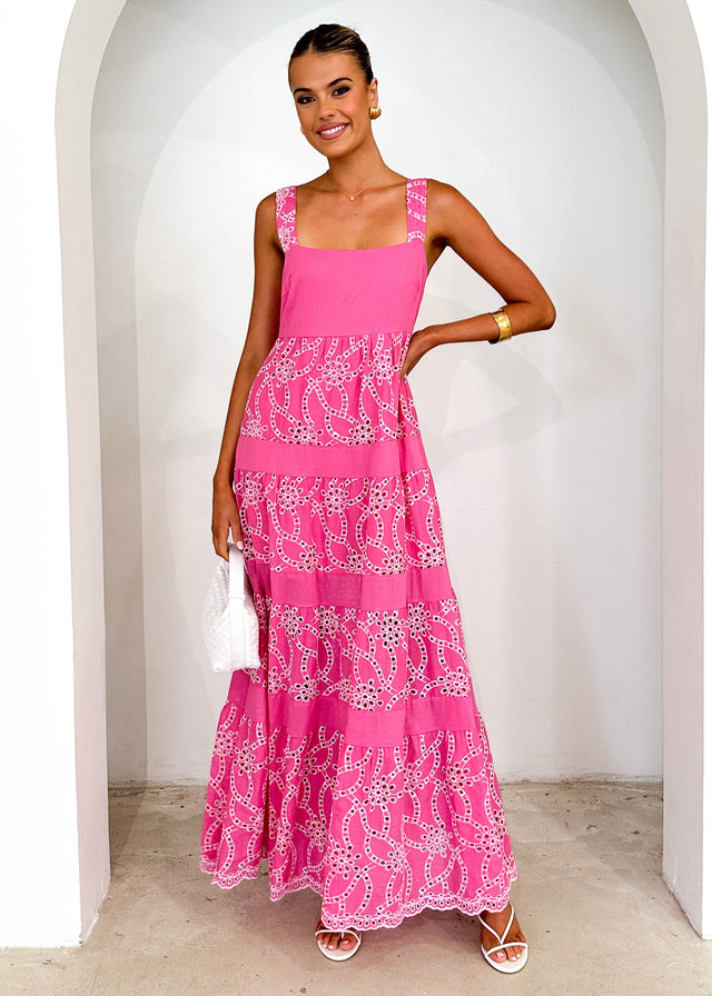 Fiori Maxi Dress - Pink Anglaise