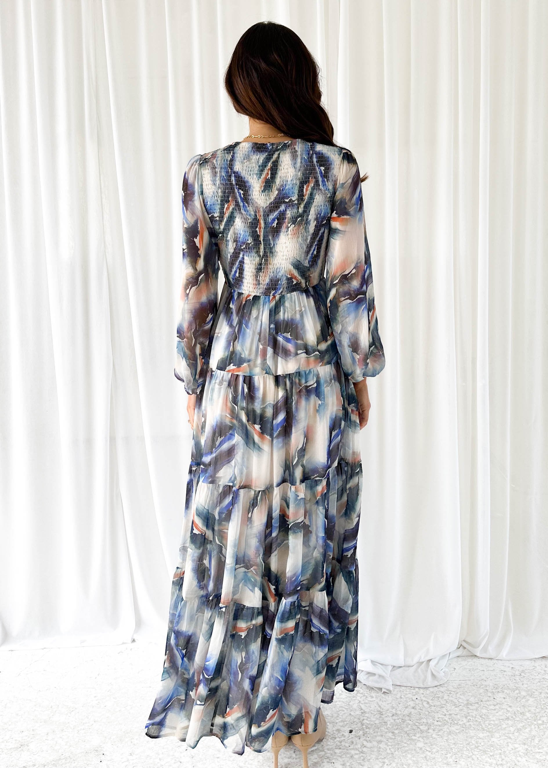 Hysteria Maxi Dress - Saphire Abstract