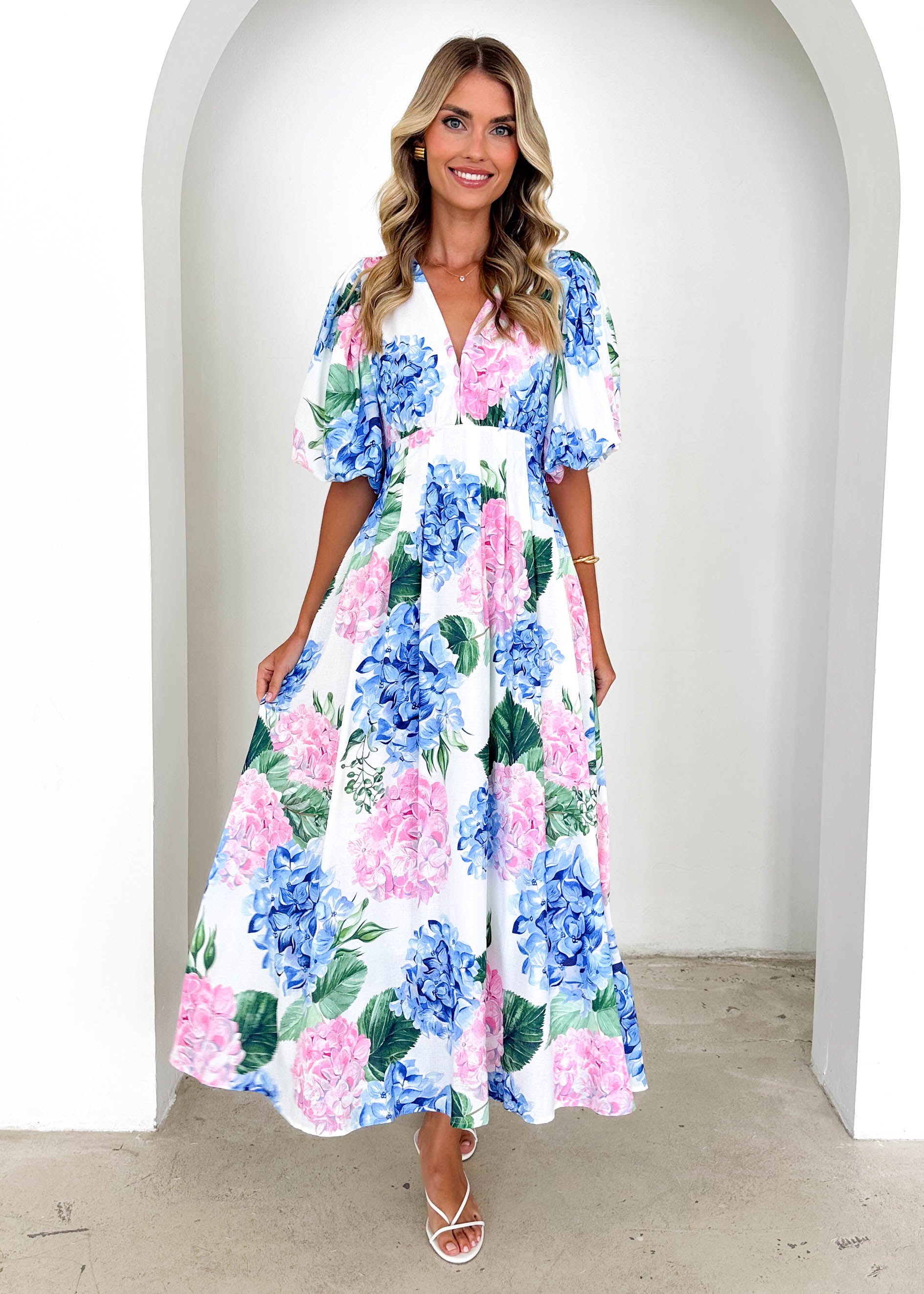 Chezzie Maxi Dress - Pastel Hydrangea