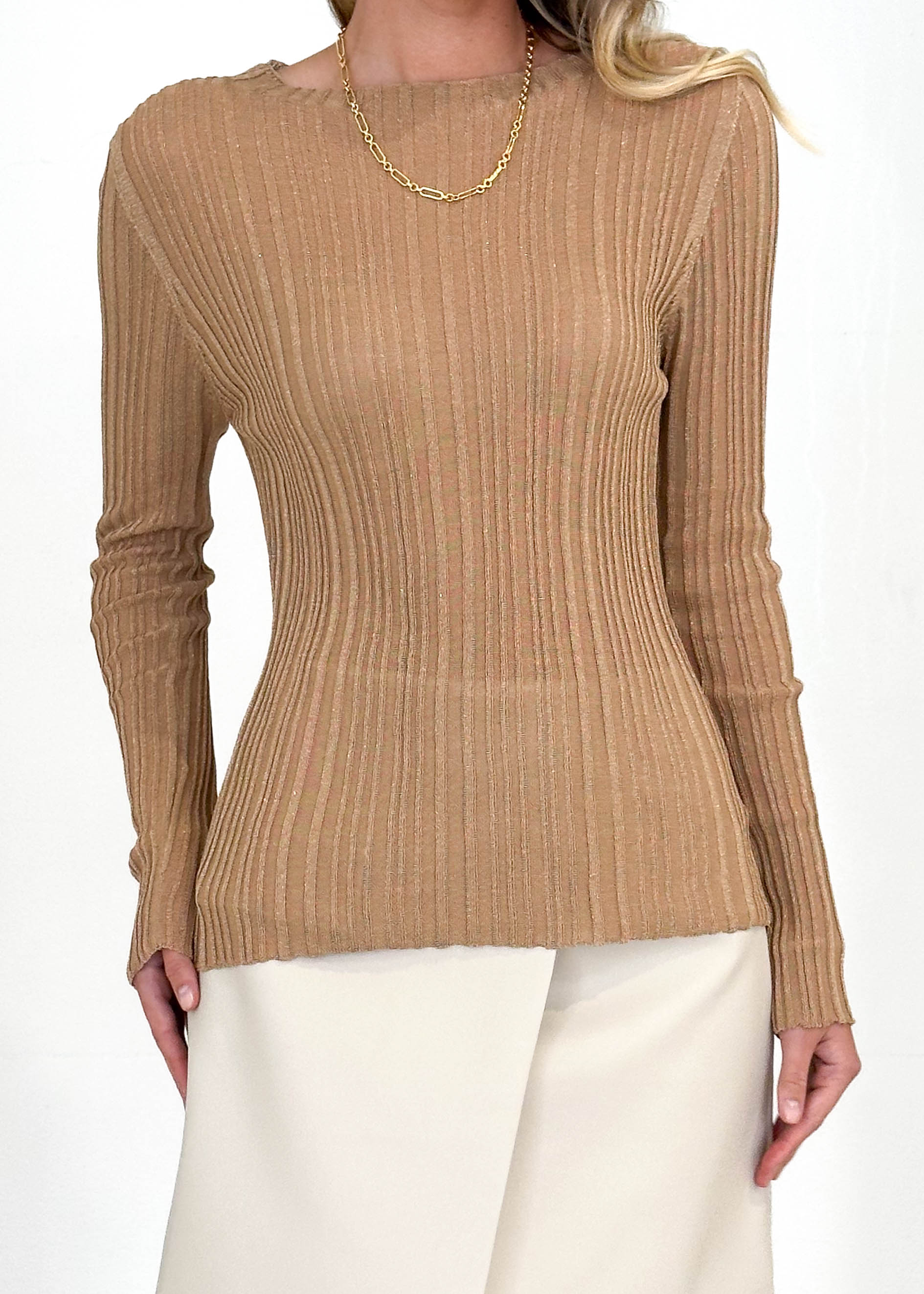 Jessamine Knit Top - Camel