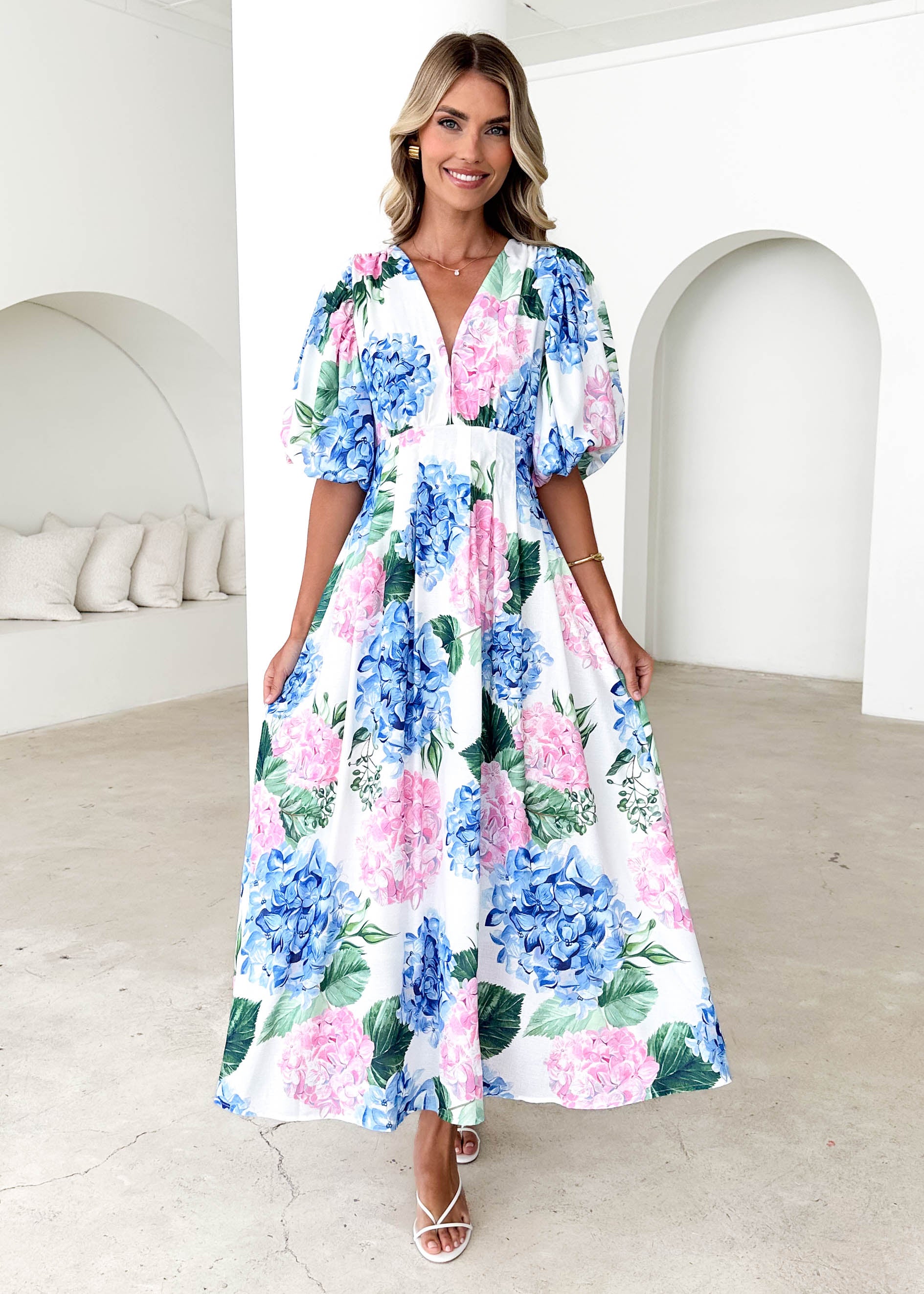 Chezzie Maxi Dress - Pastel Hydrangea