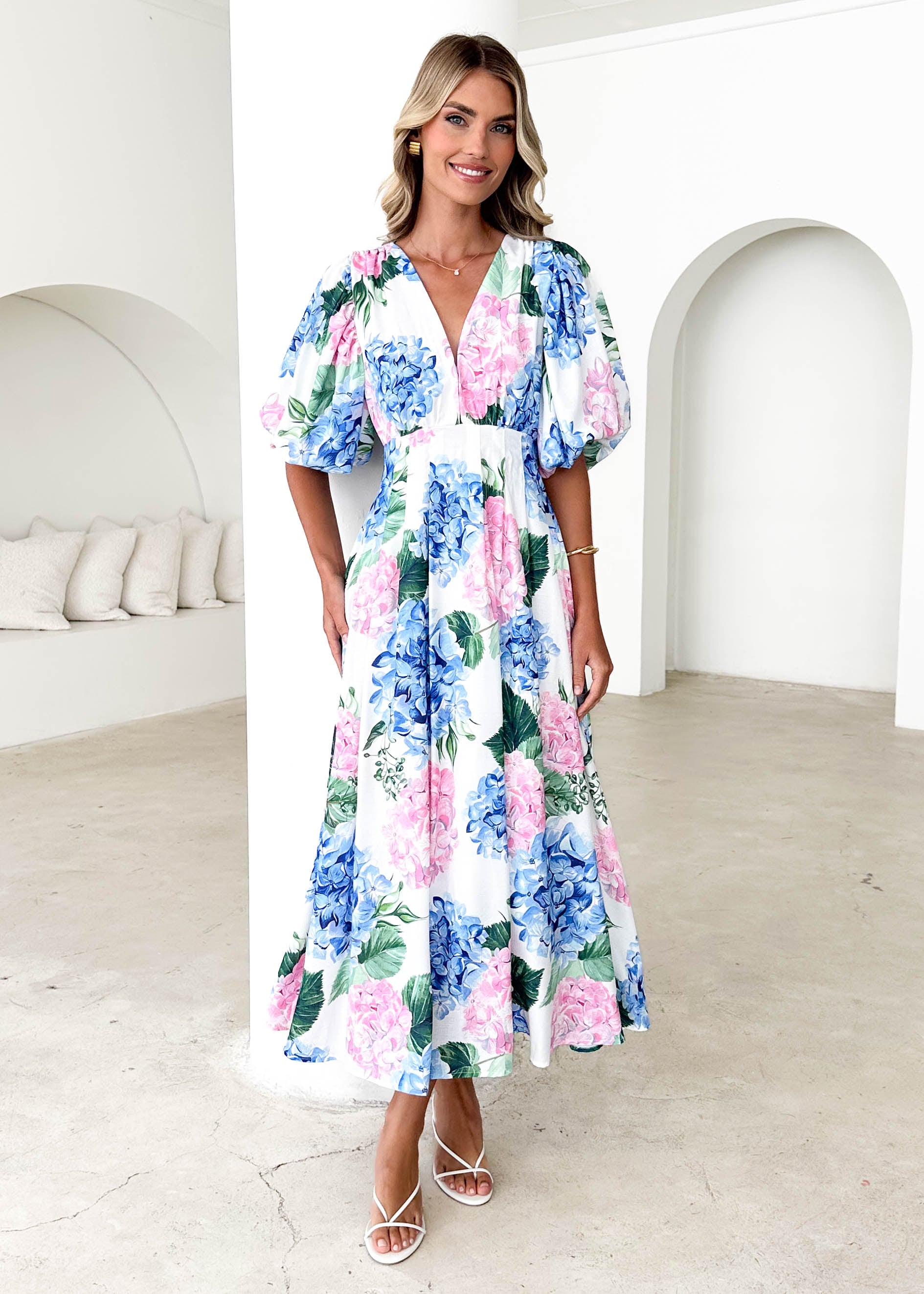 Chezzie Maxi Dress - Pastel Hydrangea