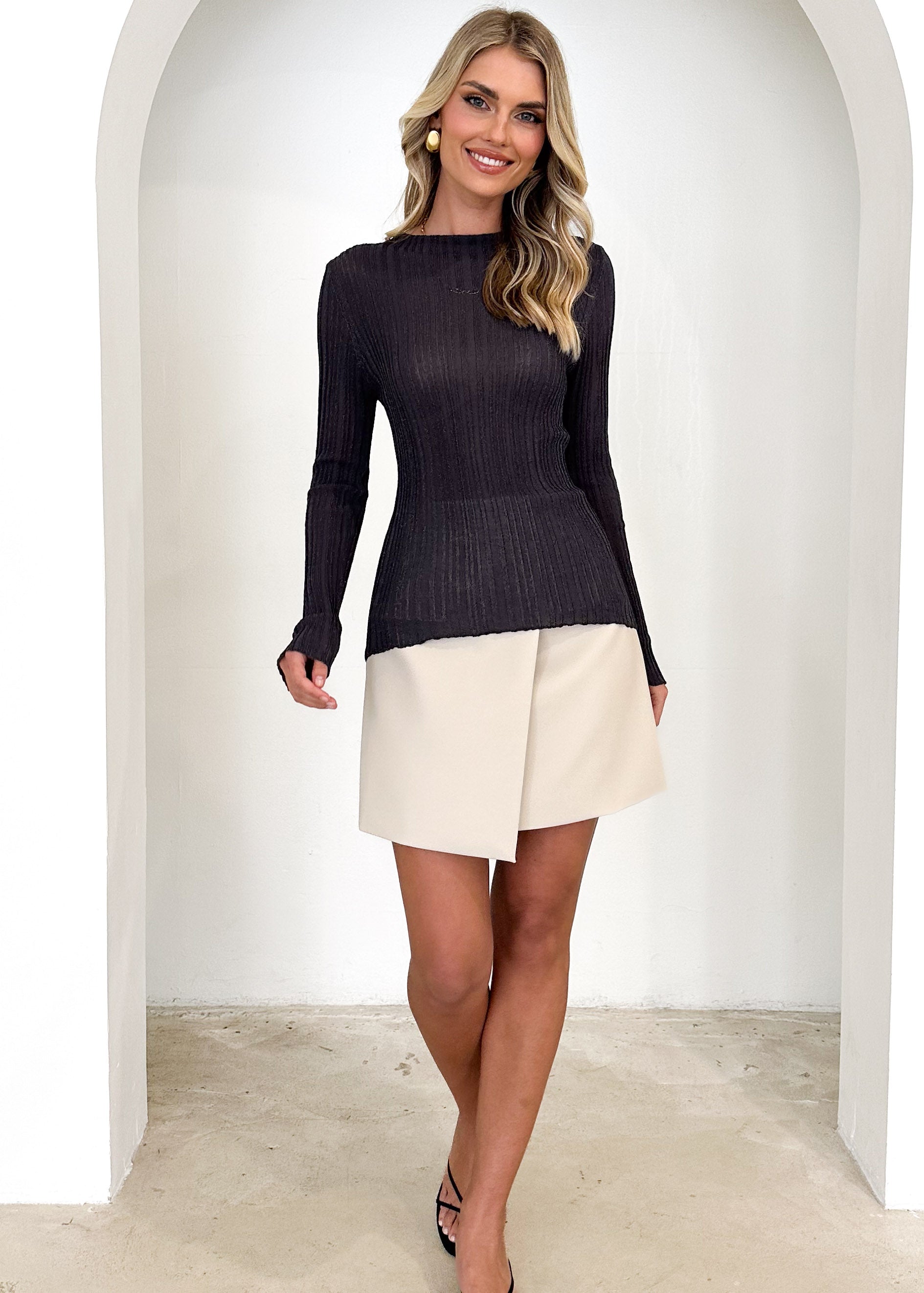 Jessamine Knit Top - Midnight