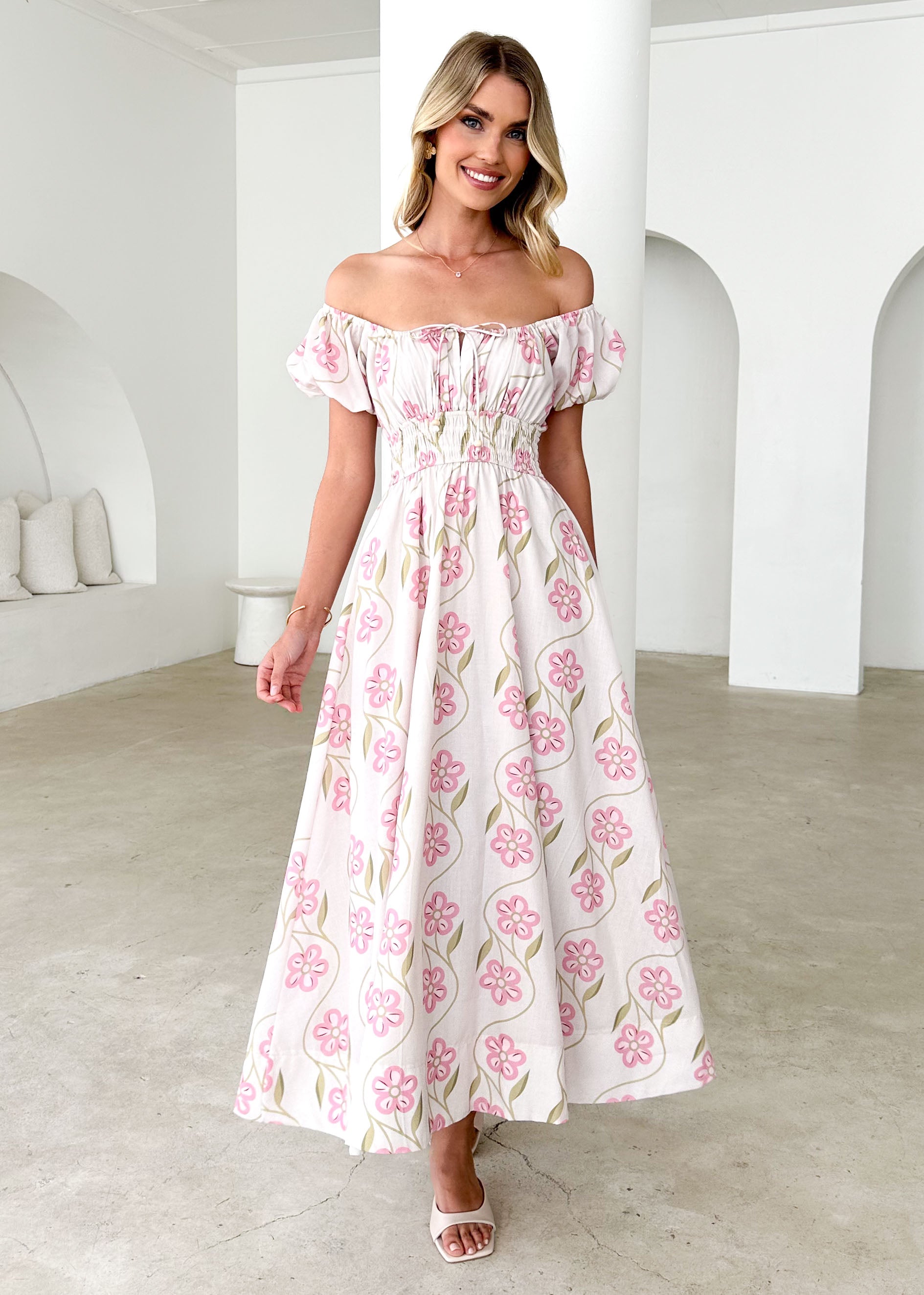 Maisie Maxi Dress - Blush Flowers