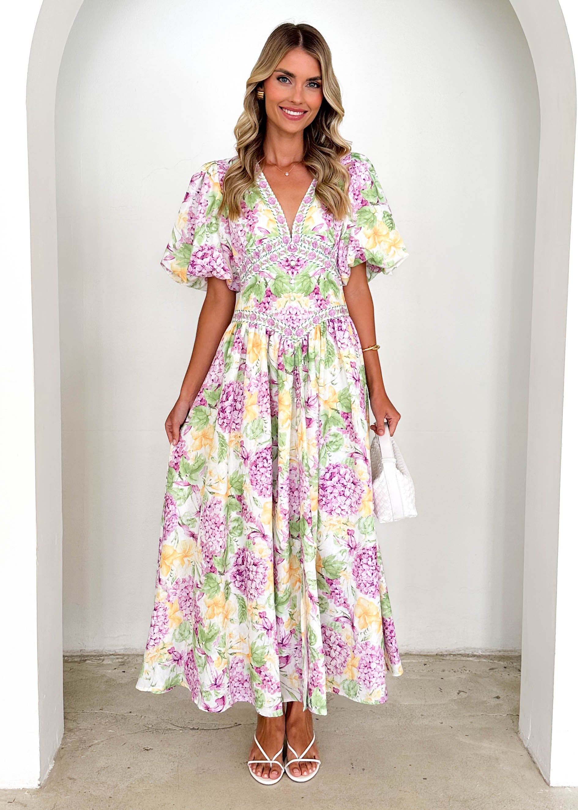 Marcelle Maxi Dress - Purple Hydrangea