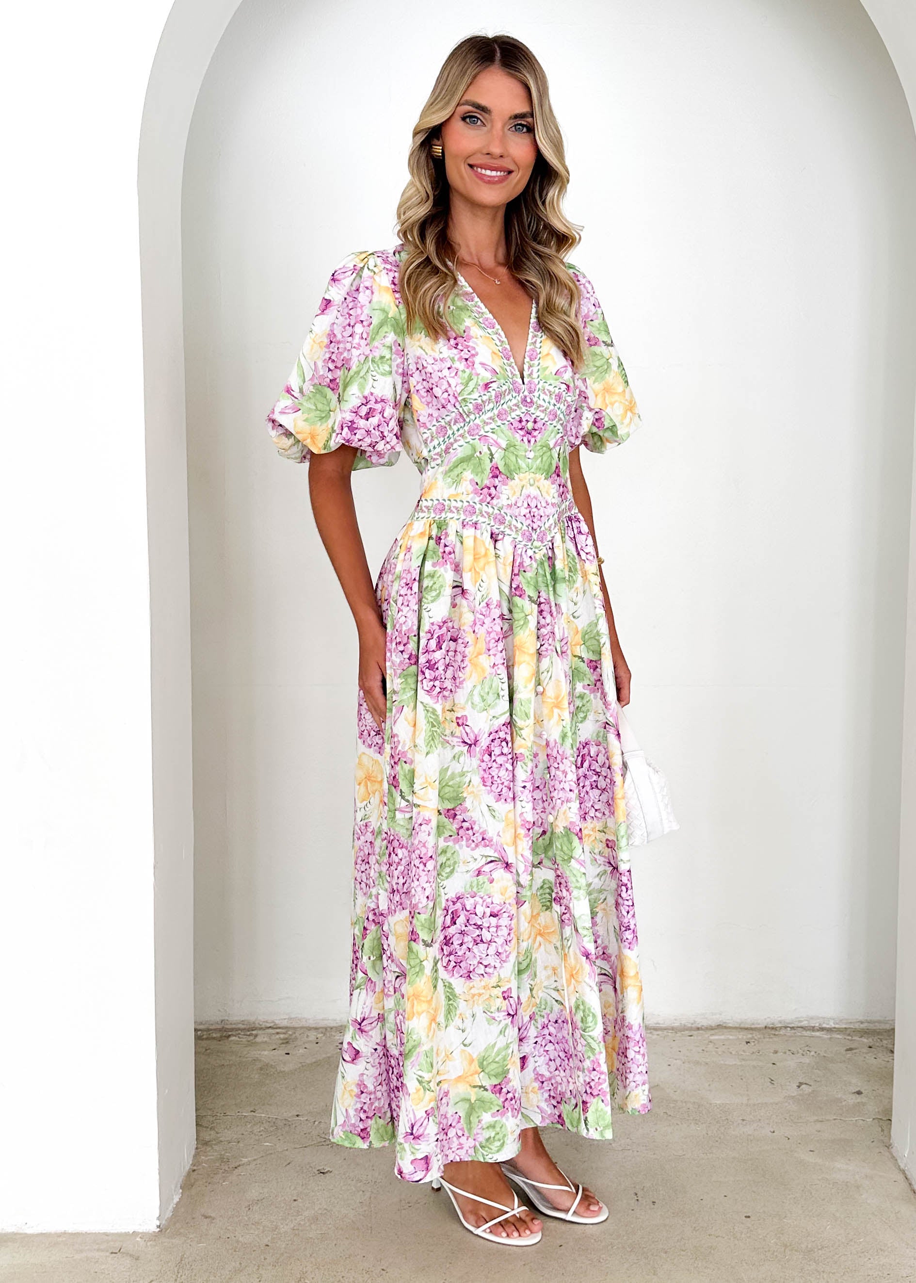 Marcelle Maxi Dress - Purple Hydrangea