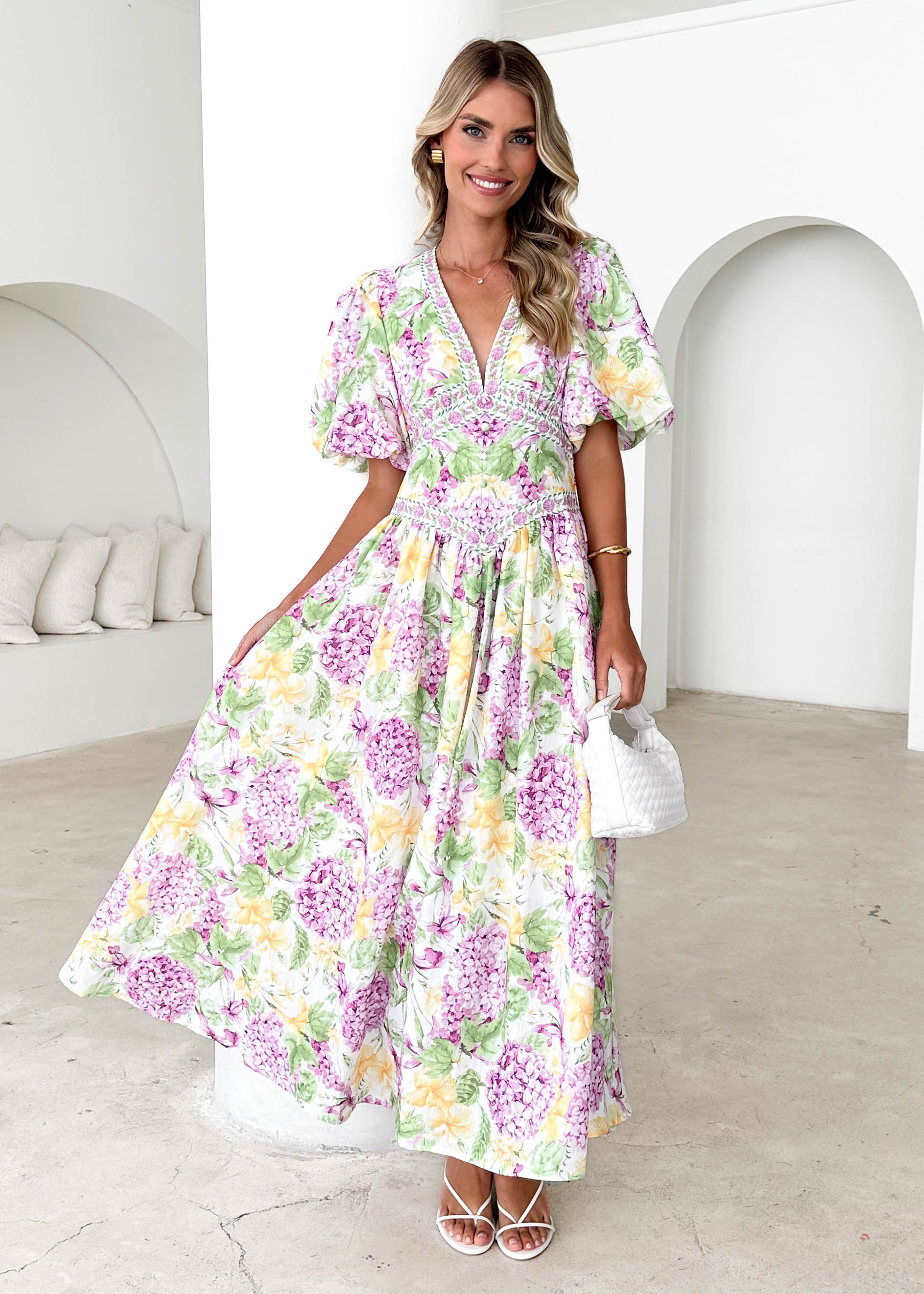 Marcelle Maxi Dress - Purple Hydrangea