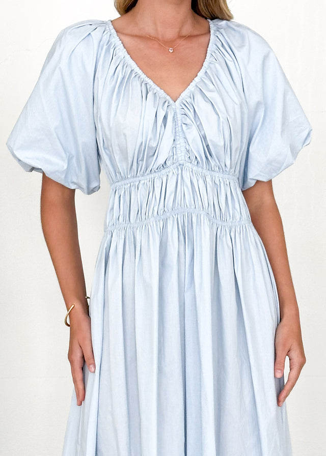 Angolo Midi Dress - Baby Blue