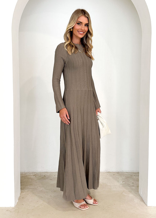 Joan Knit Maxi Dress - Khaki