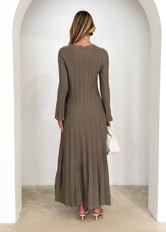 Joan Knit Maxi Dress - Khaki