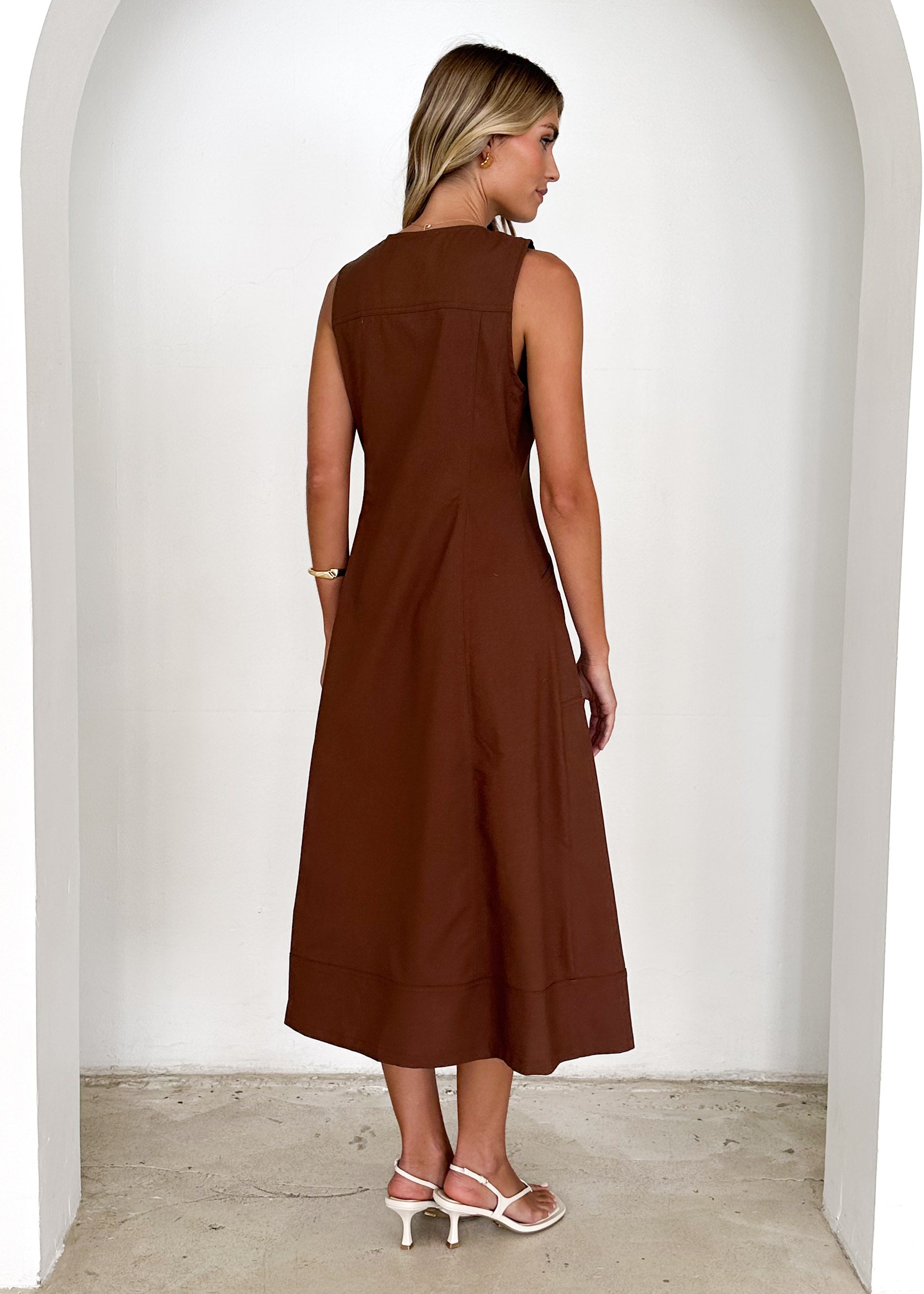 Drifter Midi Dress - Chocolate