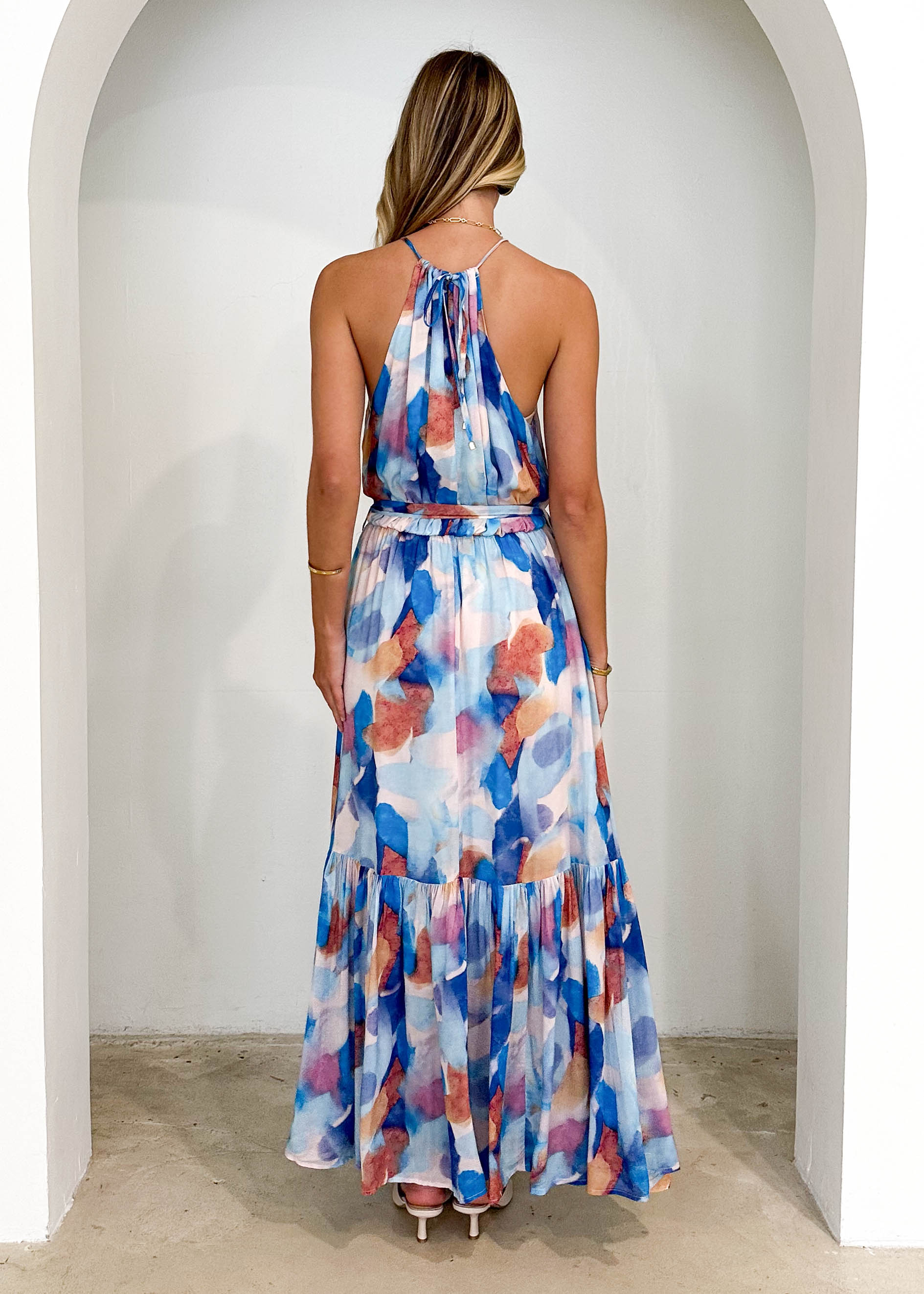 Channer Maxi Dress - Blue Splash