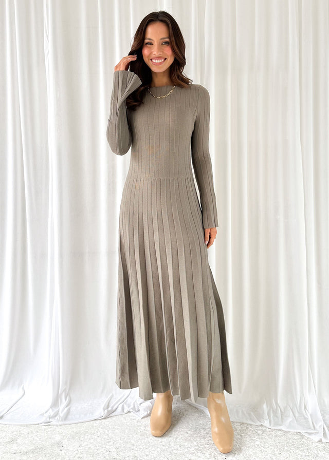 Joan Knit Maxi Dress - Khaki