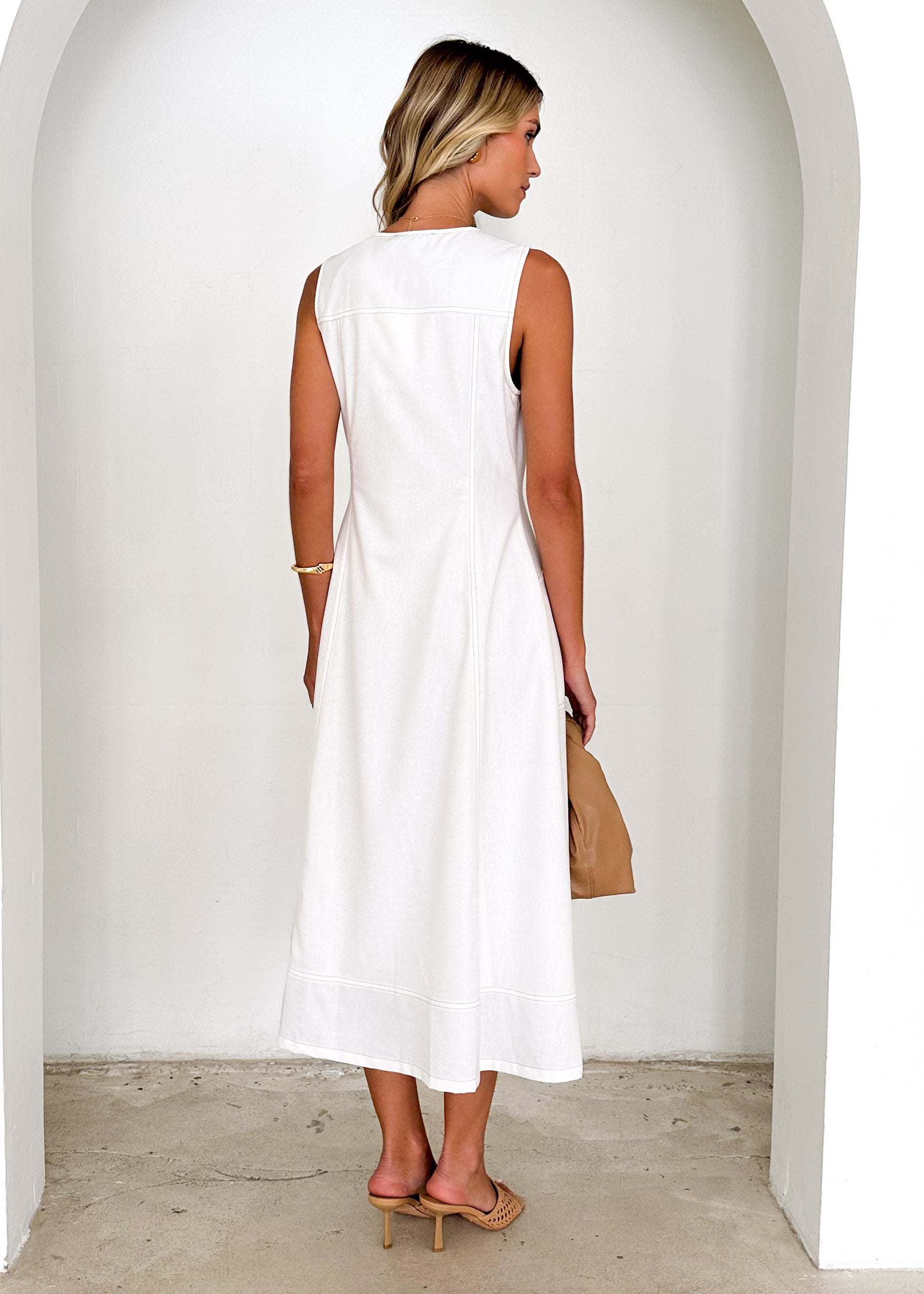 Drifter Midi Dress - Off White