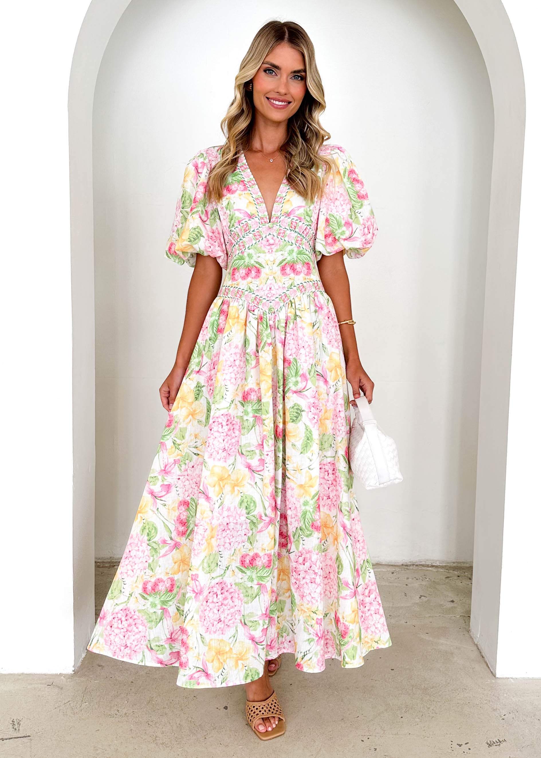 Marcelle Maxi Dress - Pink Hydrangea